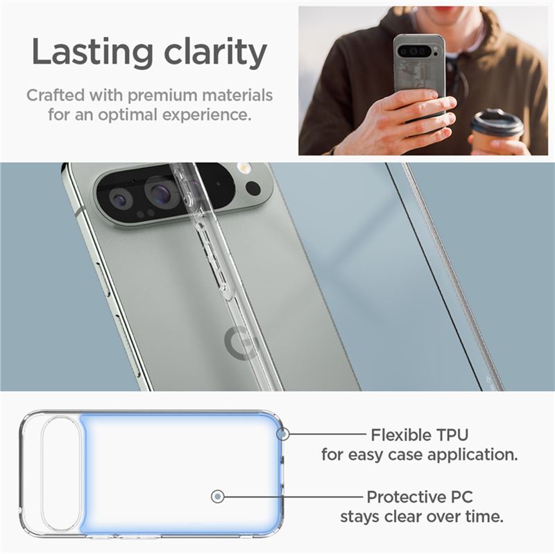 Coque Ultra Hybrid Google Pixel 9 Pro XL, Crystal Clear