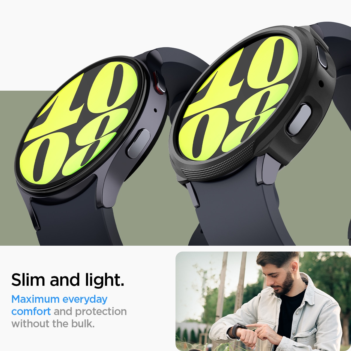 Coque Liquid Air Samsung Galaxy Watch 7 40mm, Black