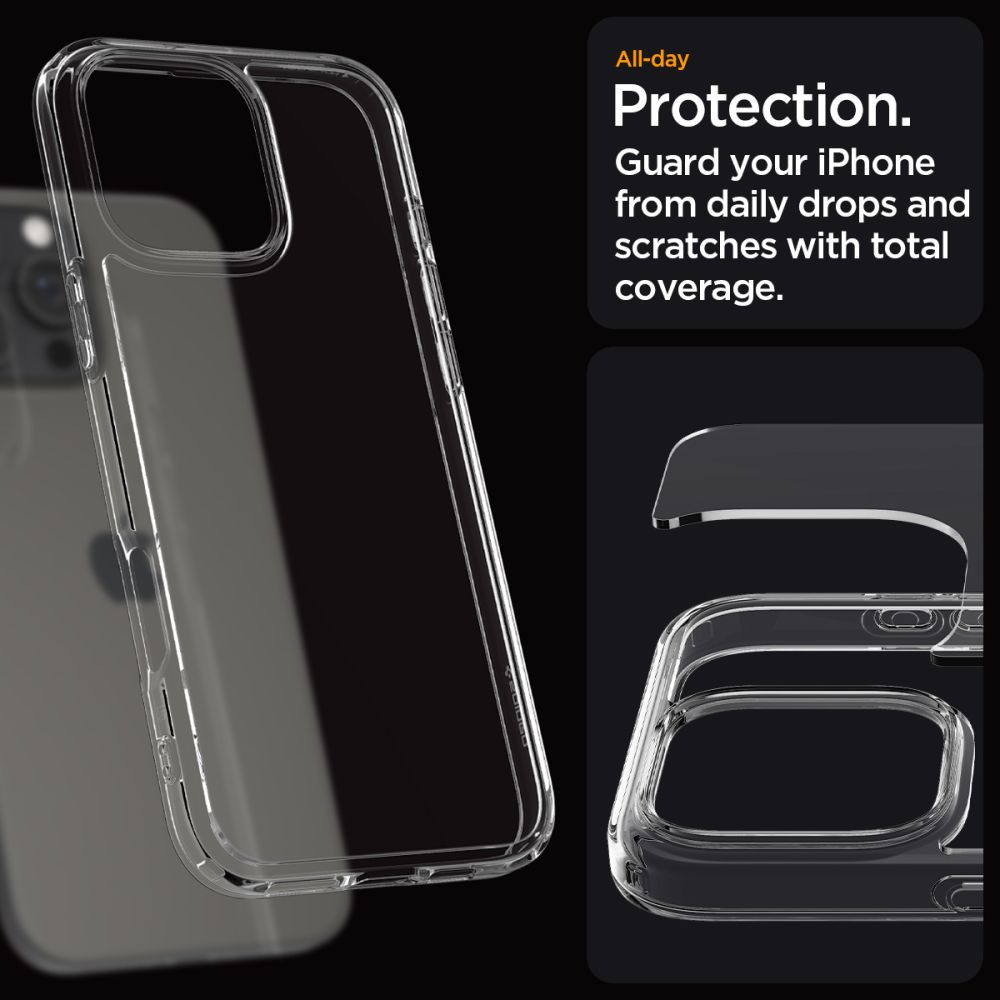 Coque Ultra Hybrid iPhone 16 Pro, Crystal Clear