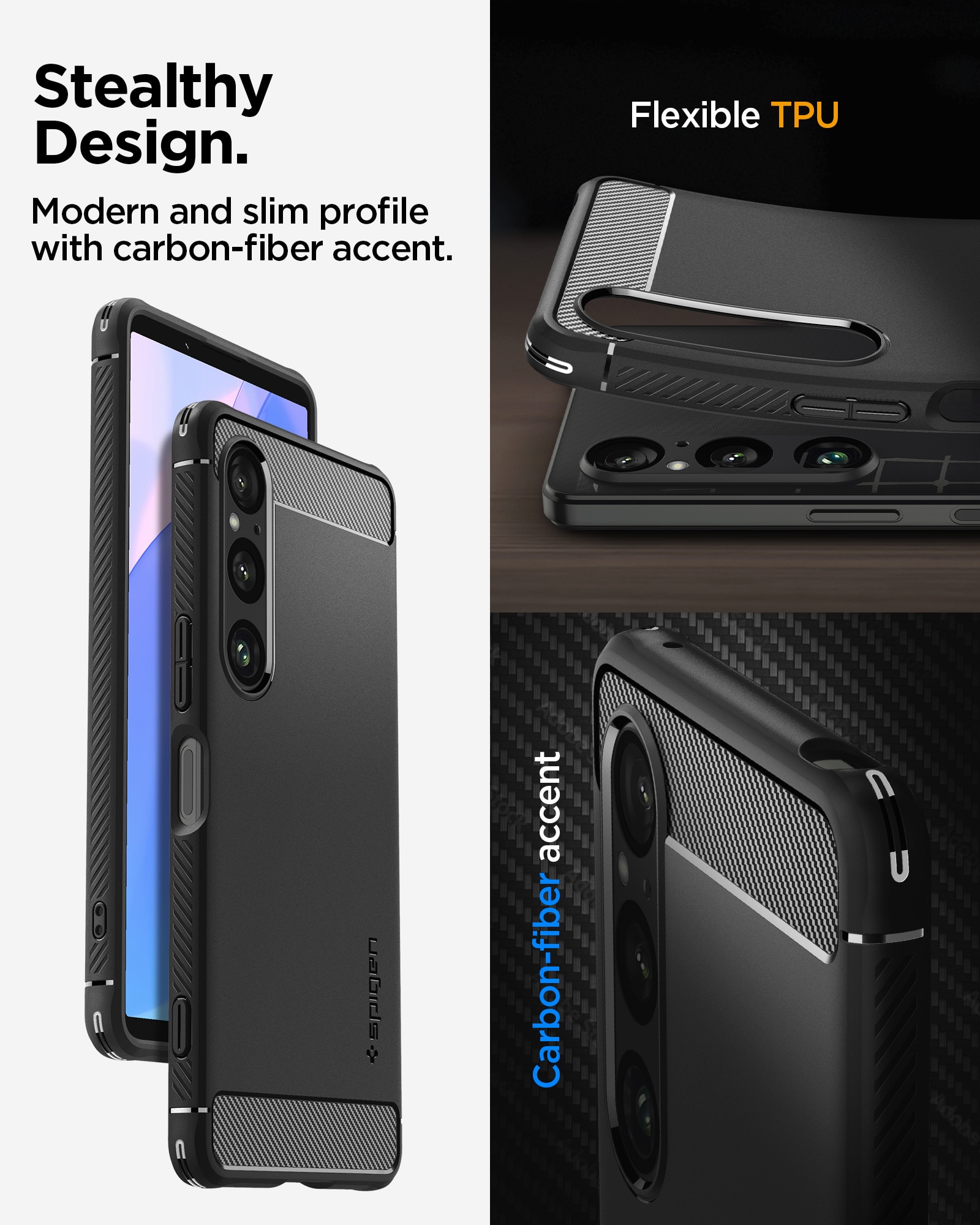 Case Rugged Armor Sony Xperia 1 VI, Black