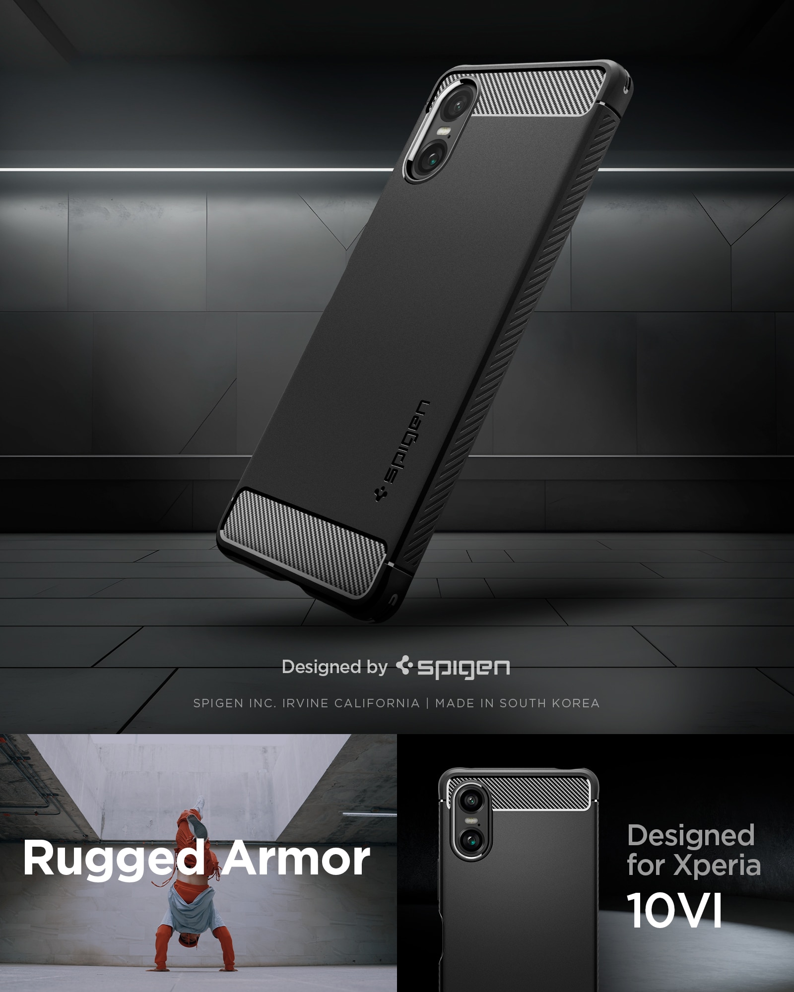 Case Rugged Armor Sony Xperia 10 VI, Black