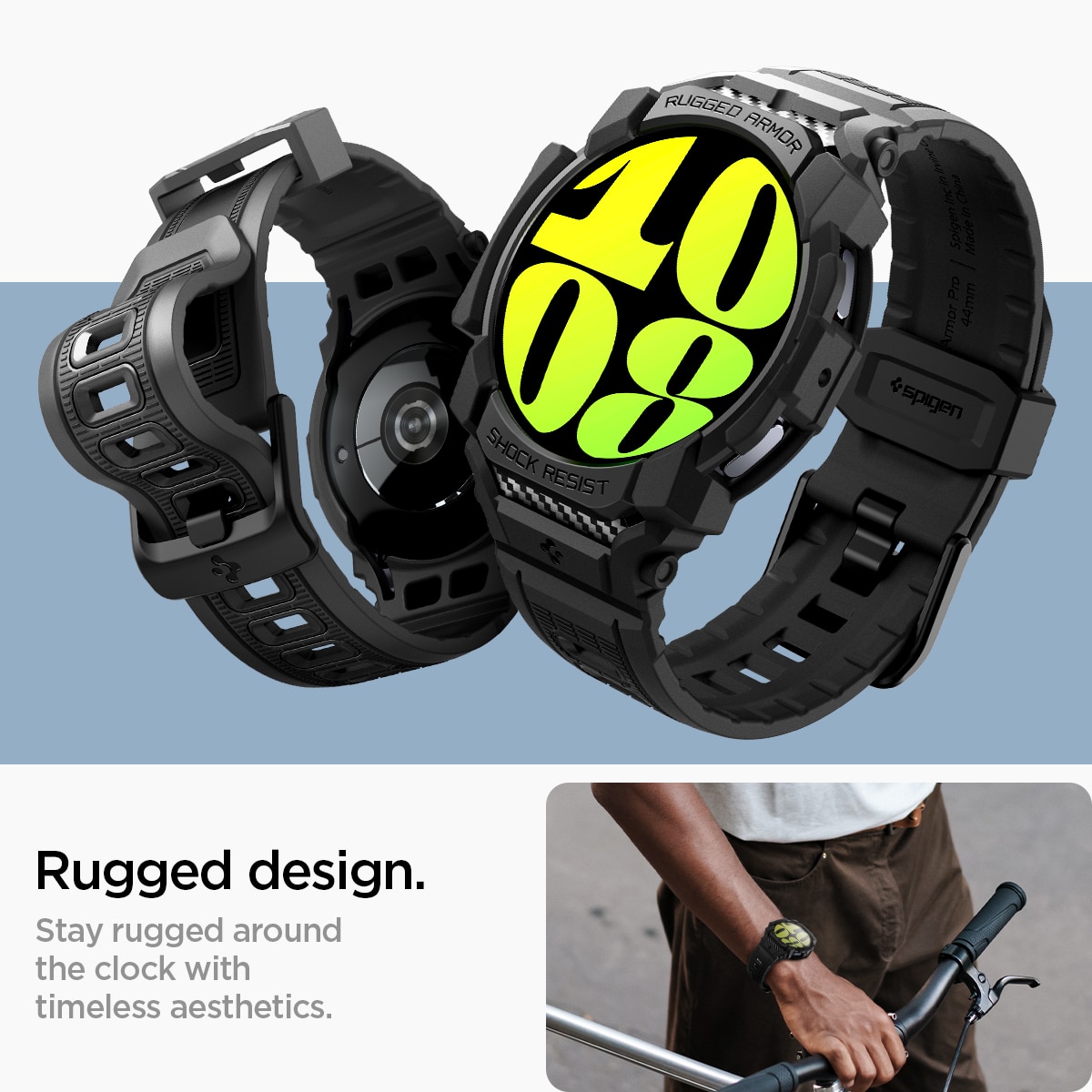 Rugged Armor Pro Samsung Galaxy Watch 7 40mm, Black