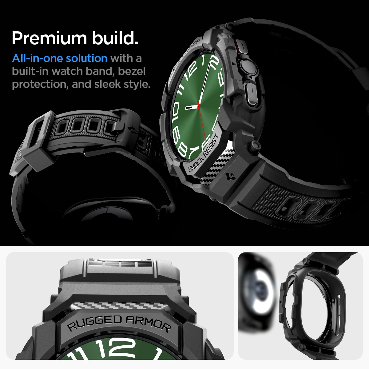 Rugged Armor Pro Samsung Galaxy Watch Ultra 47mm, Black