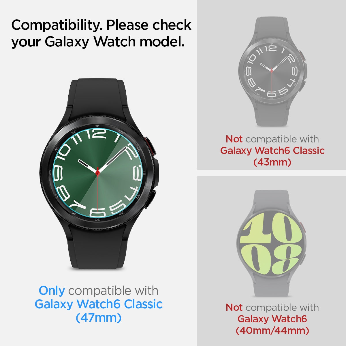 Protecteur d'écran EZ Fit GLAS.tR (2 pièces) Samsung Galaxy Watch 6 Classic 47mm