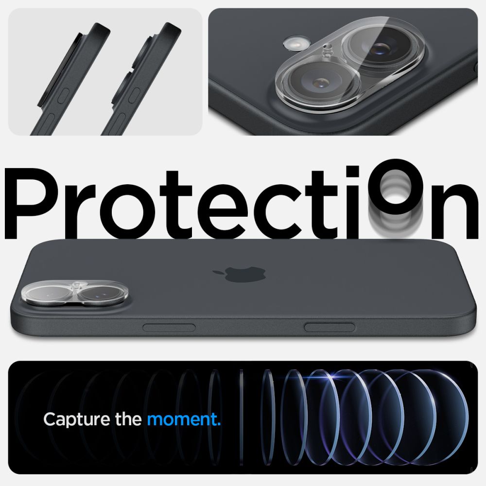 Optik Lens Protector (2 pièces) iPhone 16 Plus, Clear