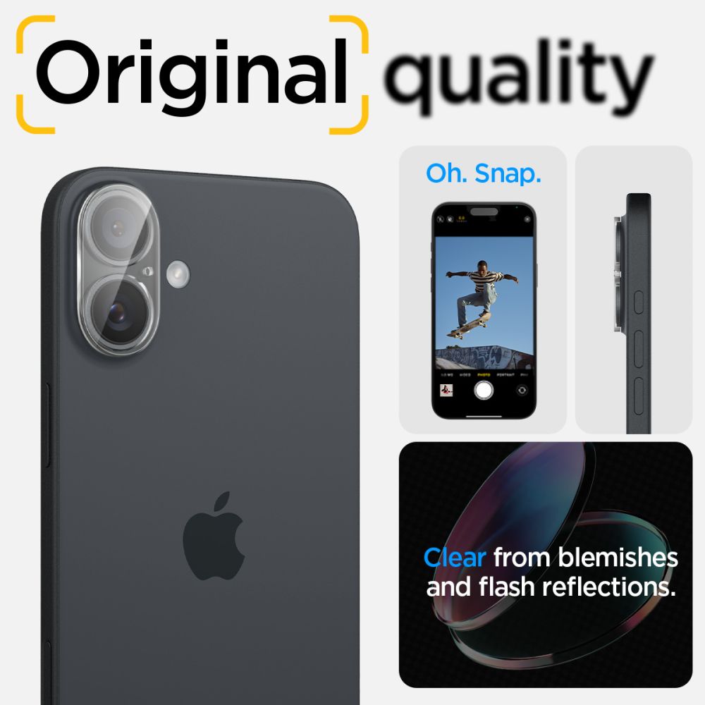 Optik Lens Protector (2 pièces) iPhone 16 Plus, Clear