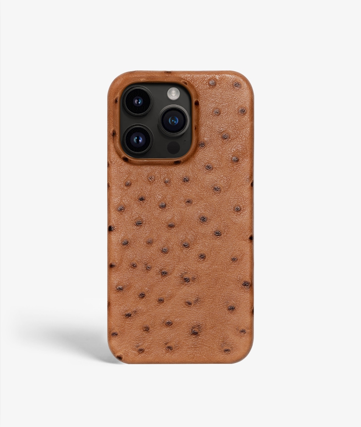 Coque iPhone 14 Pro Ostrich Cognac