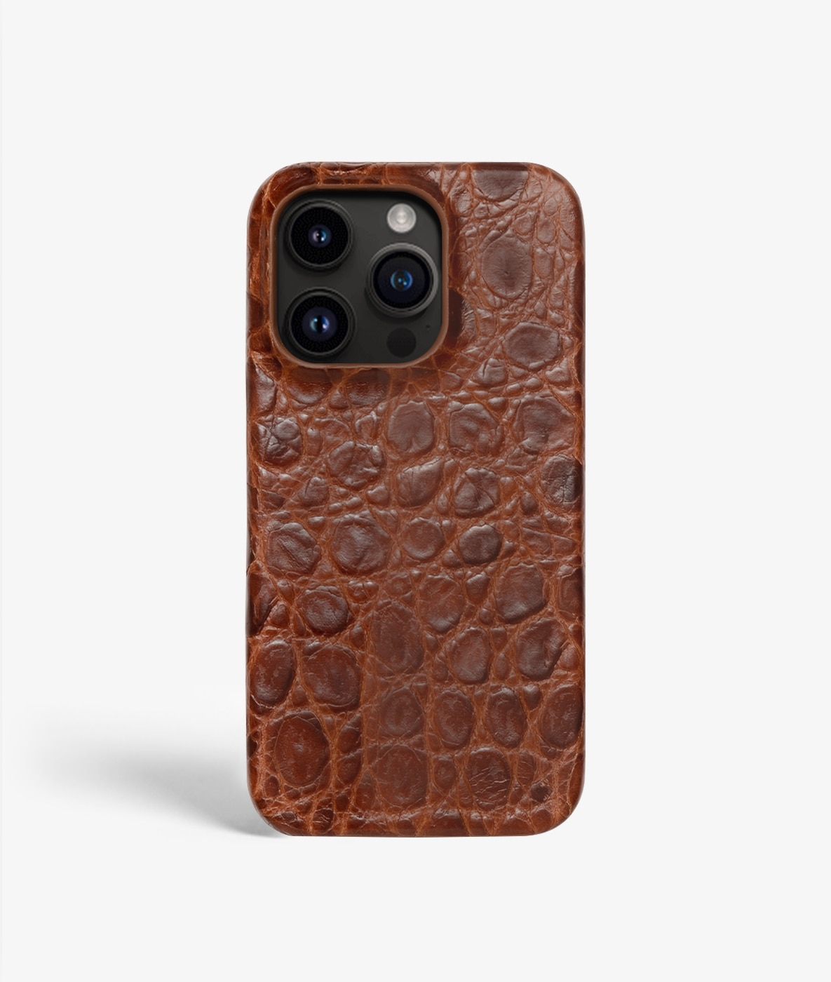 Coque iPhone 14 Pro Small Croco Brown