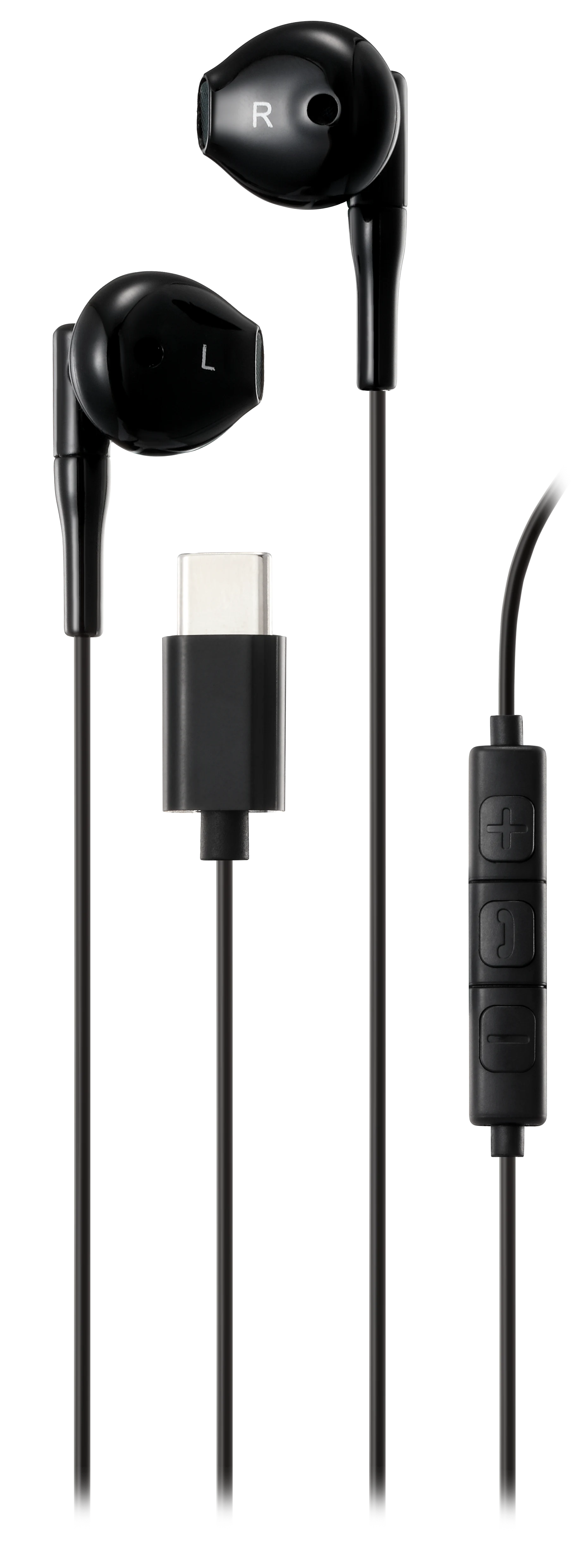 Écouteurs semi-intra-auriculaires USB-C, noir