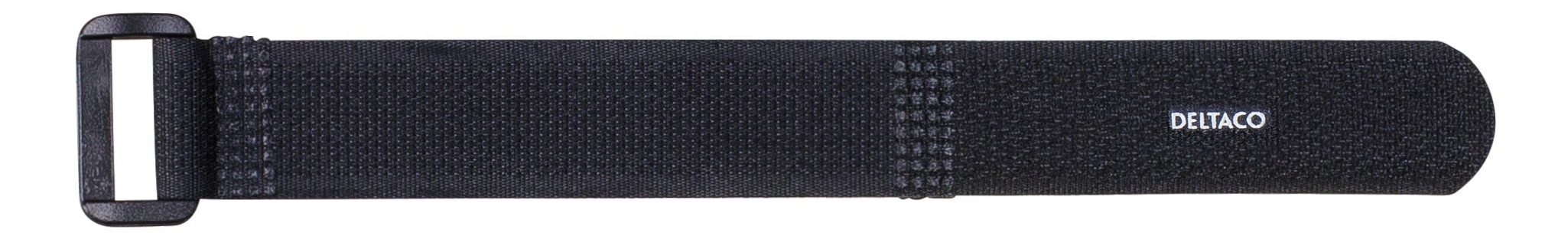 Bandes Velcro ajustables avec boucle (10 pièces), noir