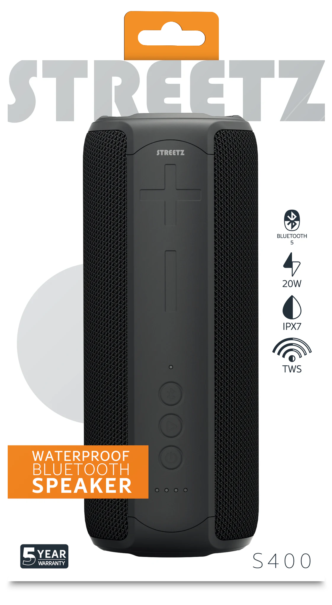 Enceinte Bluetooth étanche, noir