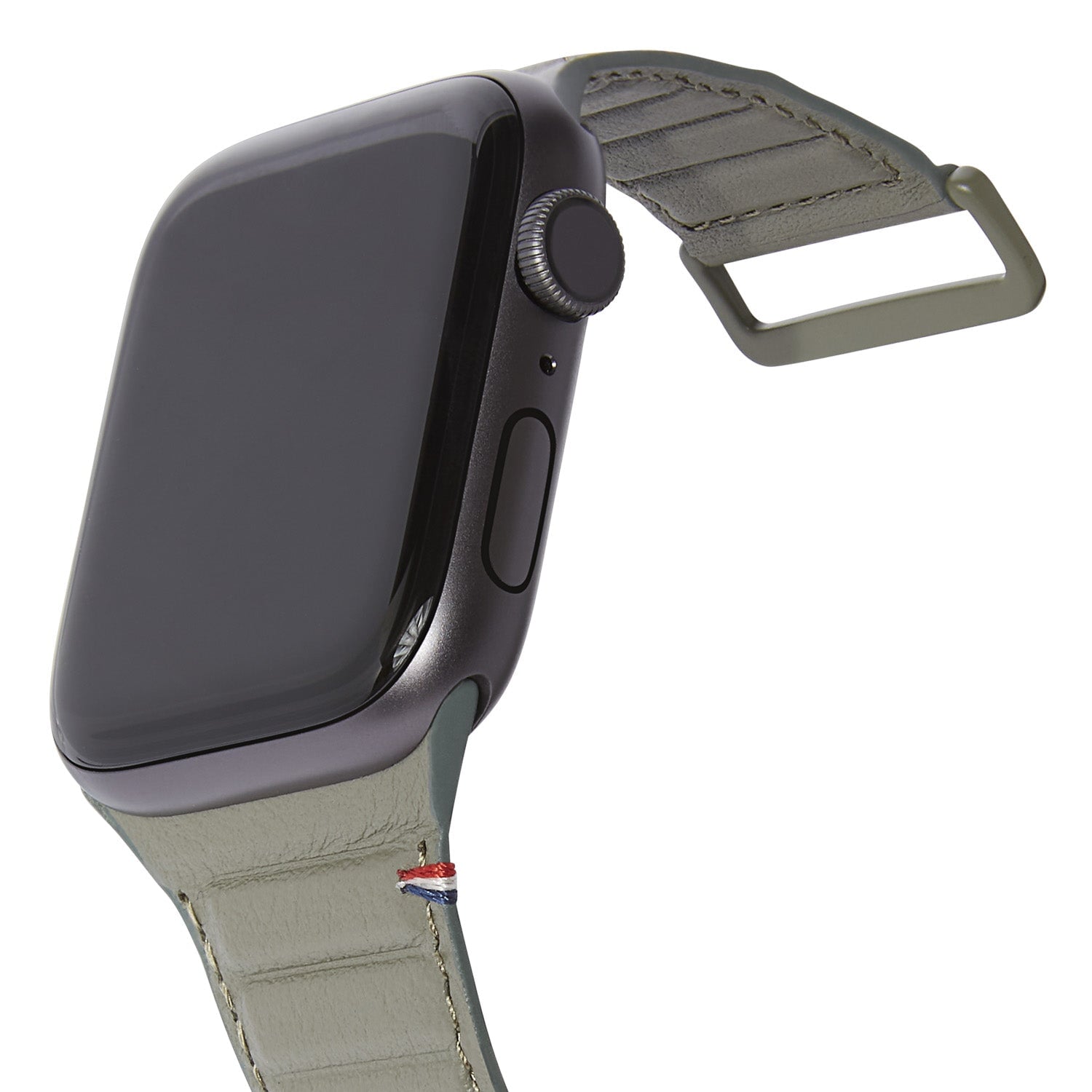 Leather Magnetic Traction Strap Apple Watch 41mm Series 9, Olive