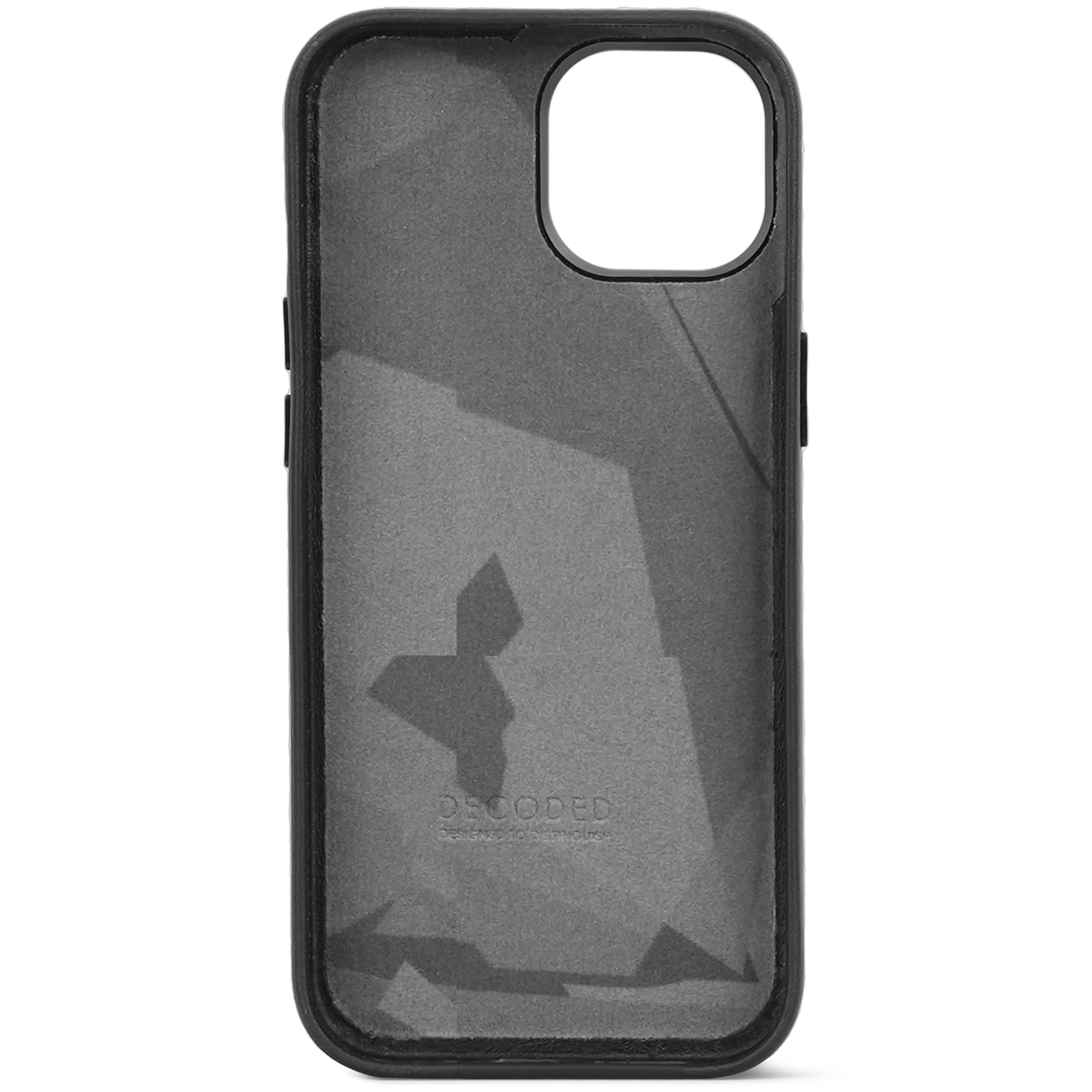 Leather Back Cover iPhone 15, Black