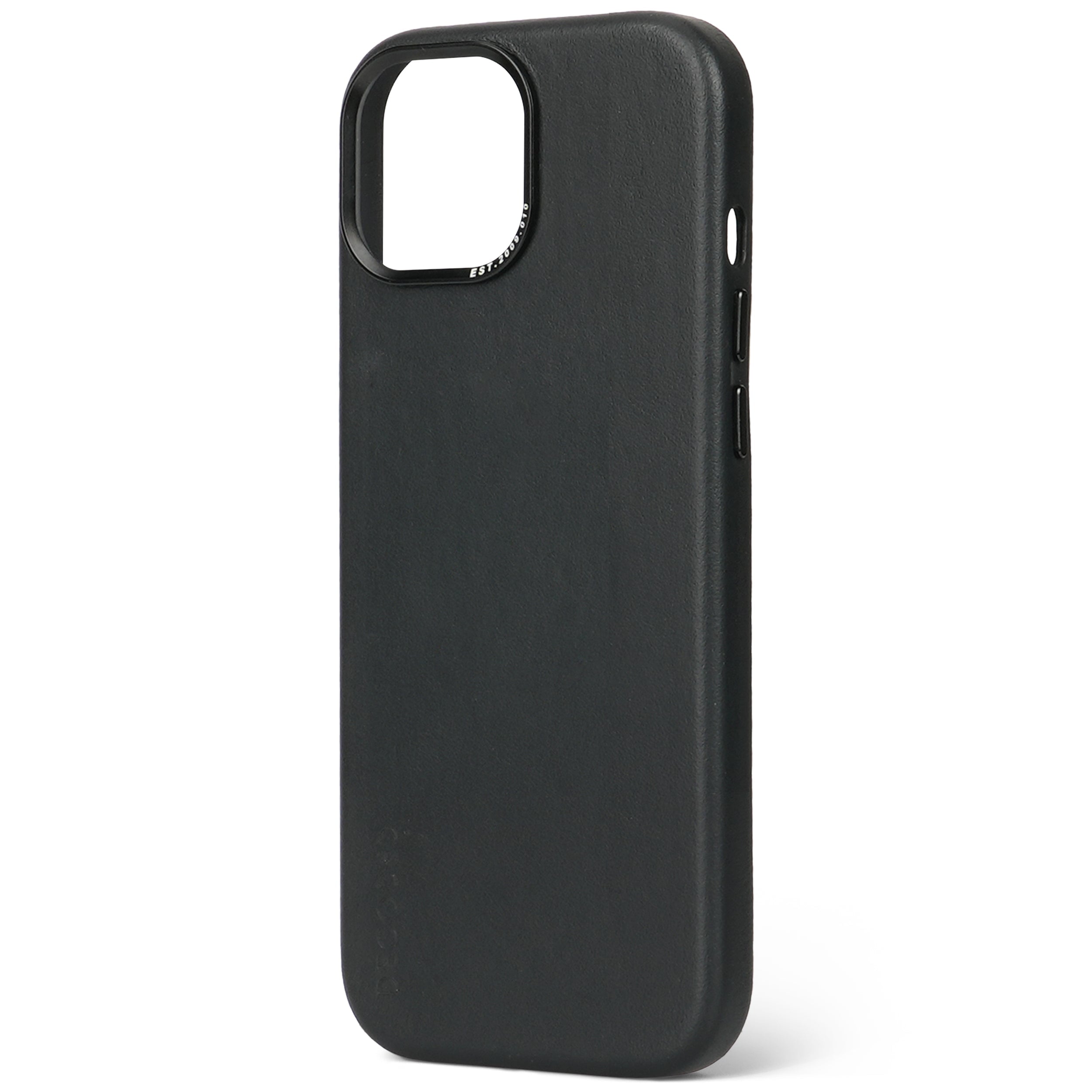 Leather Back Cover iPhone 15, Black