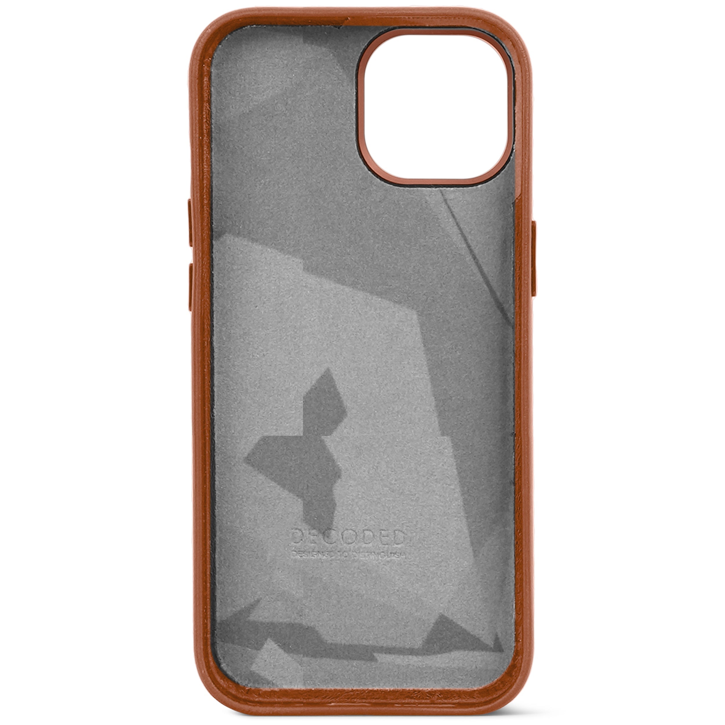 Leather Back Cover iPhone 15, Tan