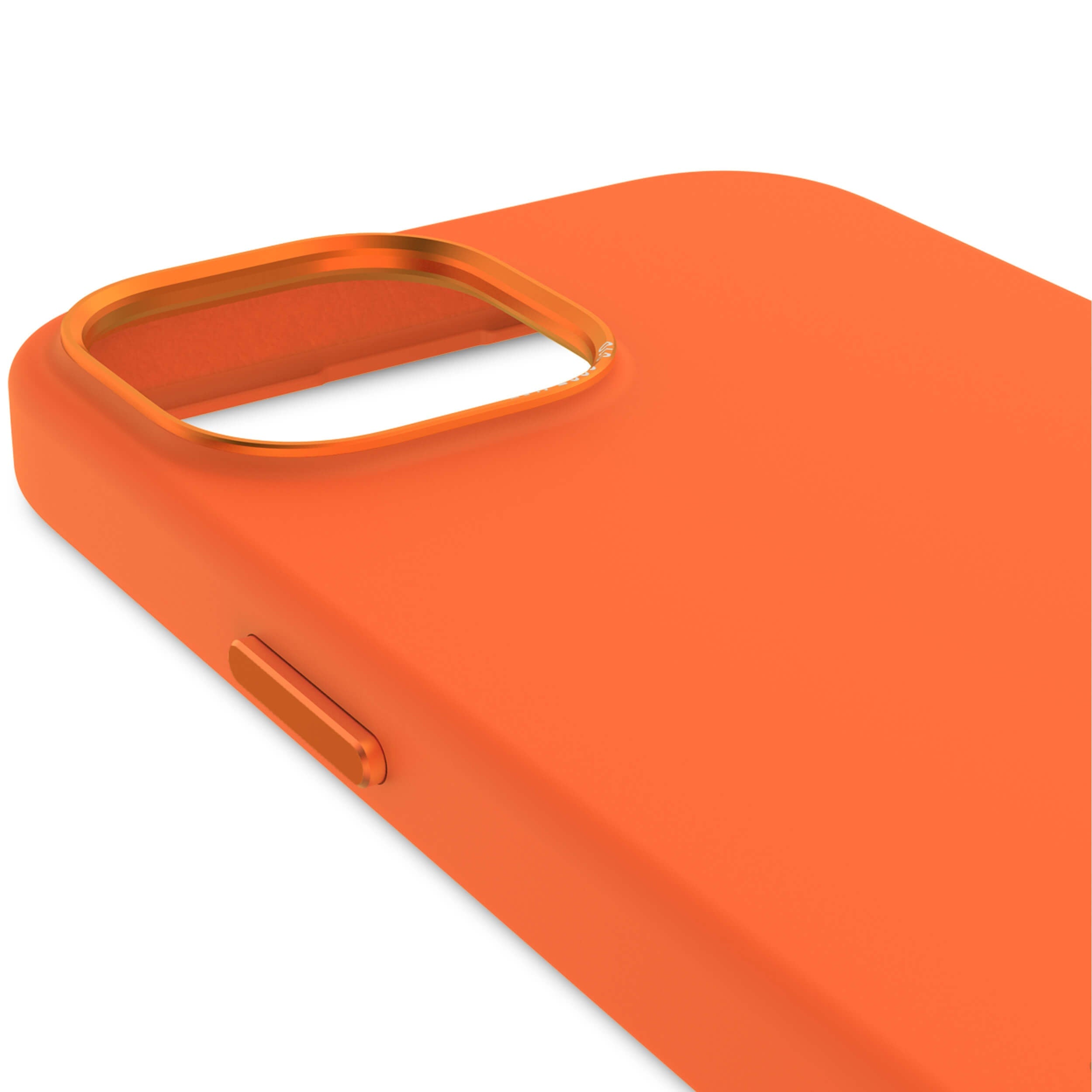 AntiMicrobial Silicone Back Cover iPhone 15, Apricot