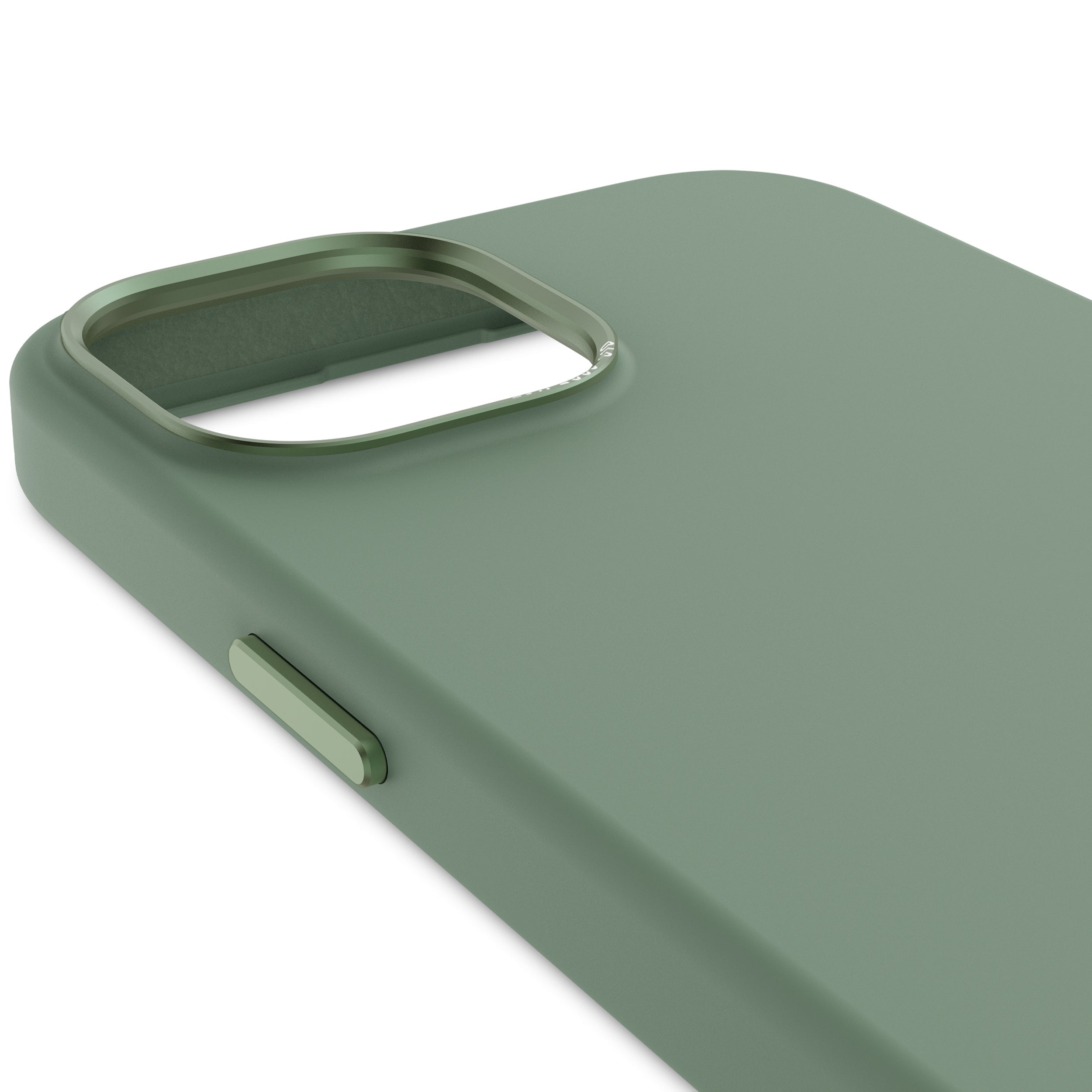 AntiMicrobial Silicone Back Cover iPhone 15, Sage Leaf