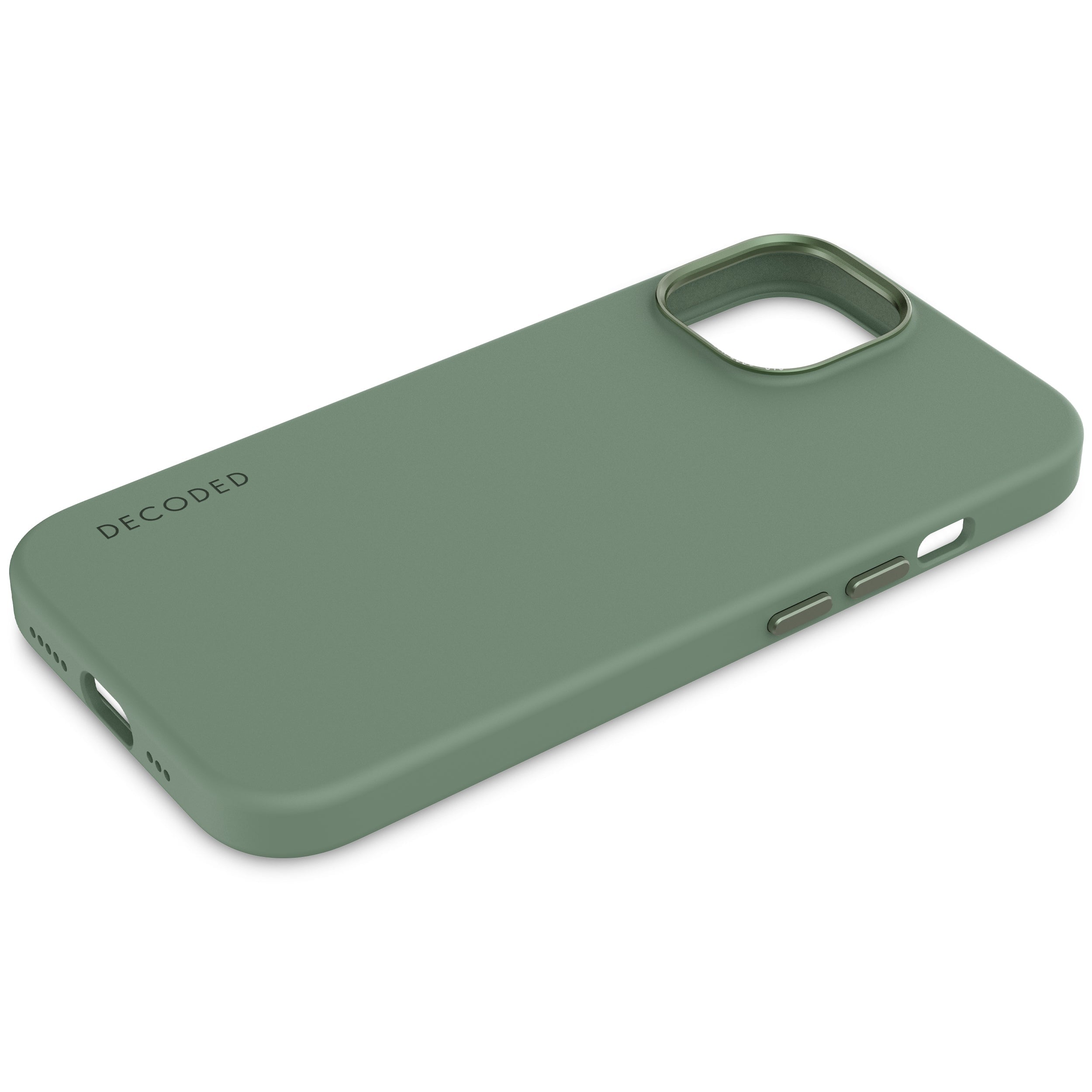 AntiMicrobial Silicone Back Cover iPhone 15, Sage Leaf