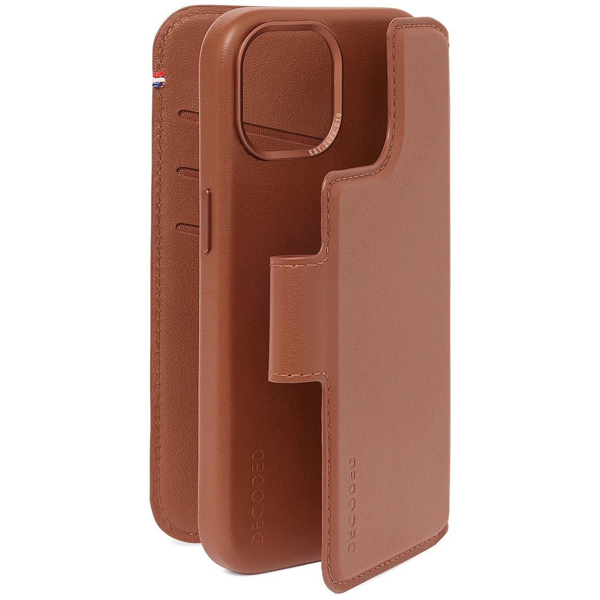 Detachable Wallet Leather iPhone 15, Tan