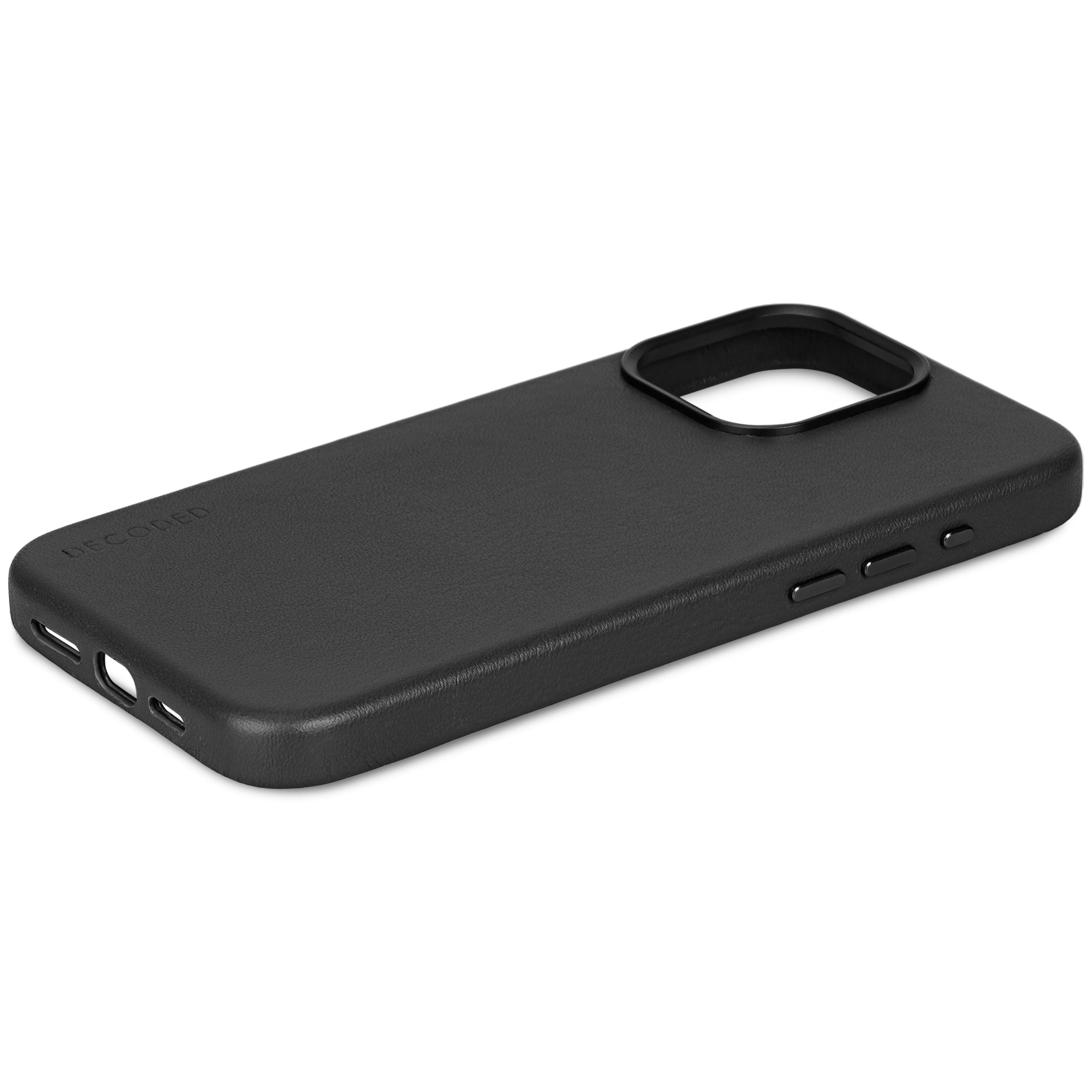 Leather Back Cover iPhone 15 Pro, Black