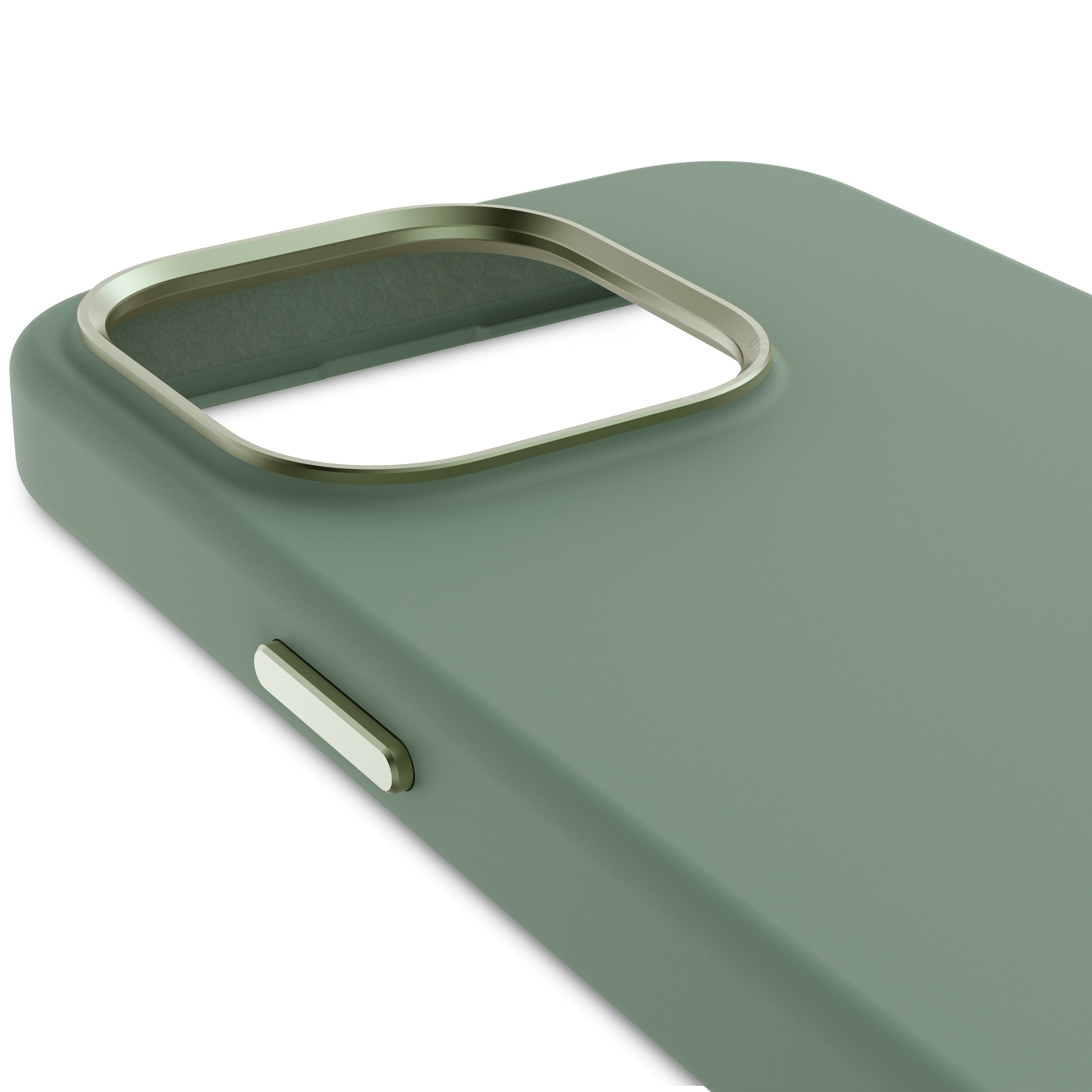 AntiMicrobial Silicone Back Cover iPhone 15 Pro, Sage Leaf