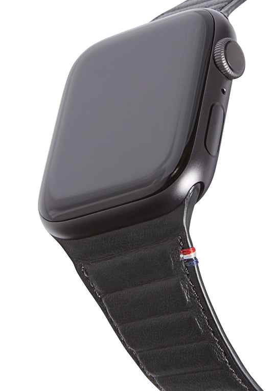 Leather Magnetic Traction Strap Apple Watch 41mm Series 9, Black