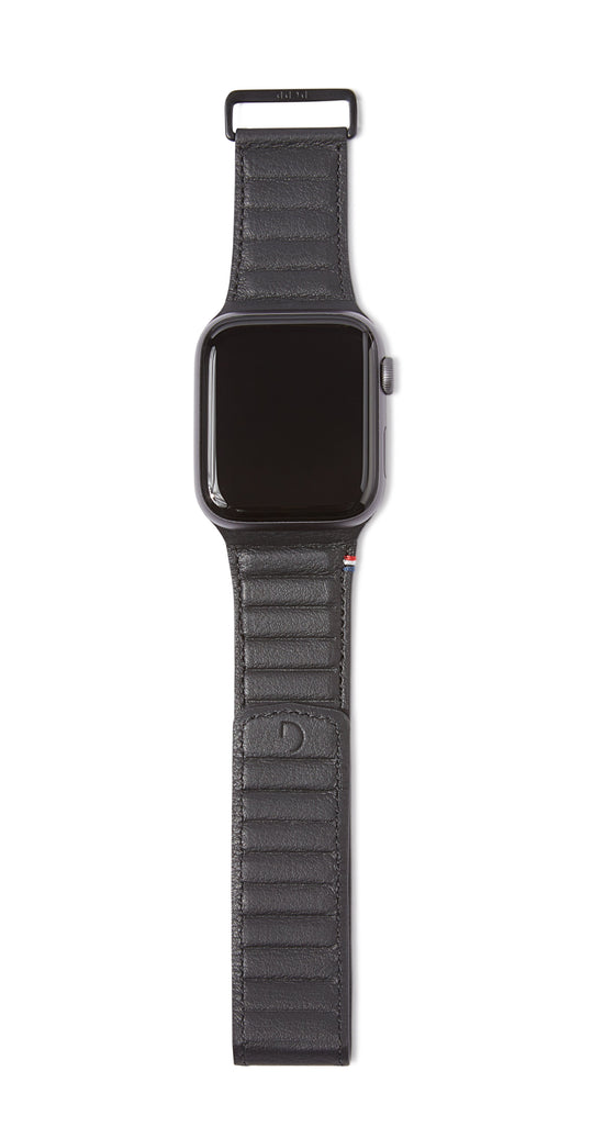 Leather Magnetic Traction Strap Apple Watch 41mm Series 9, Black