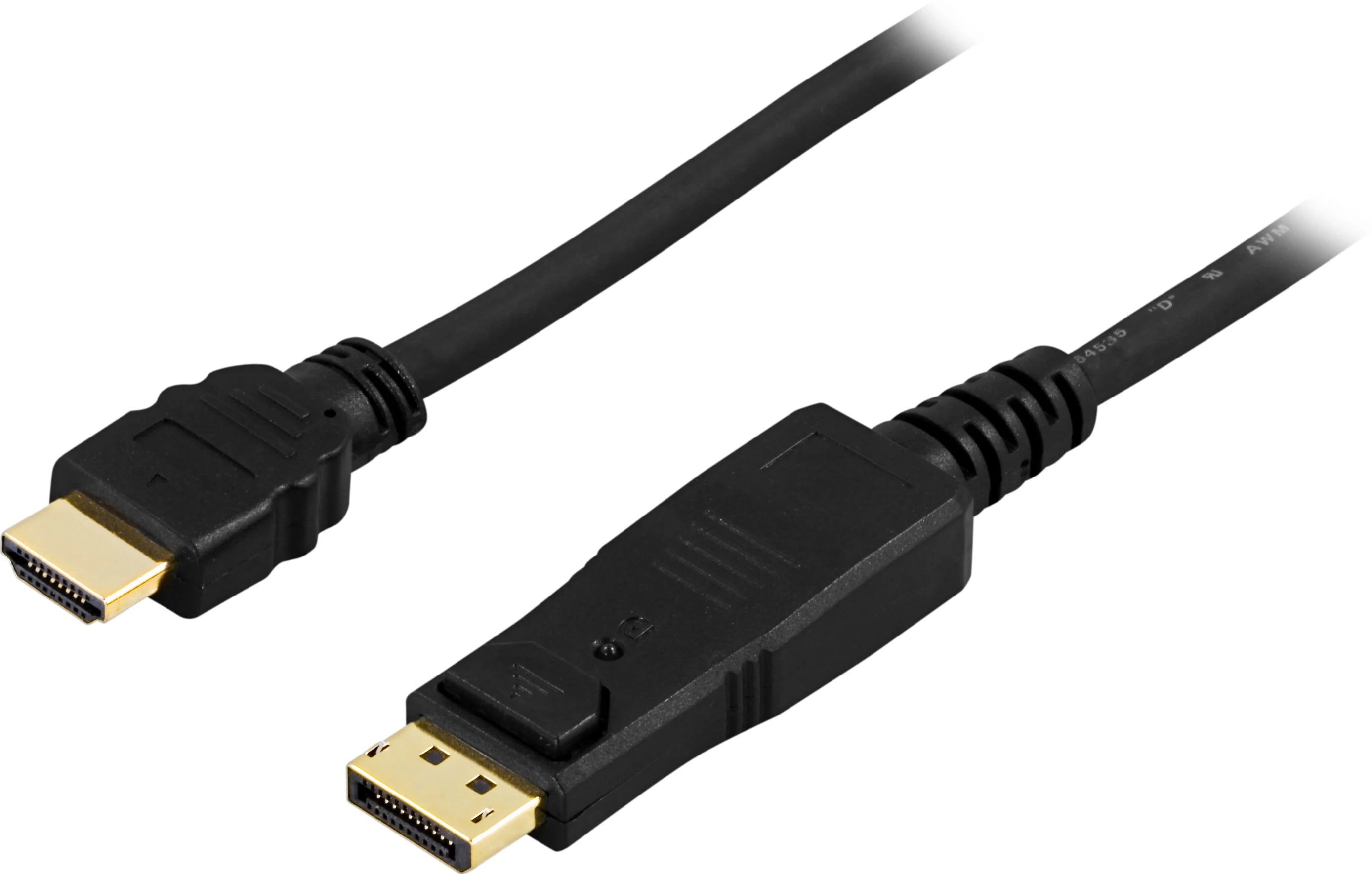 Câble DisplayPort vers HDMI 2m, noir