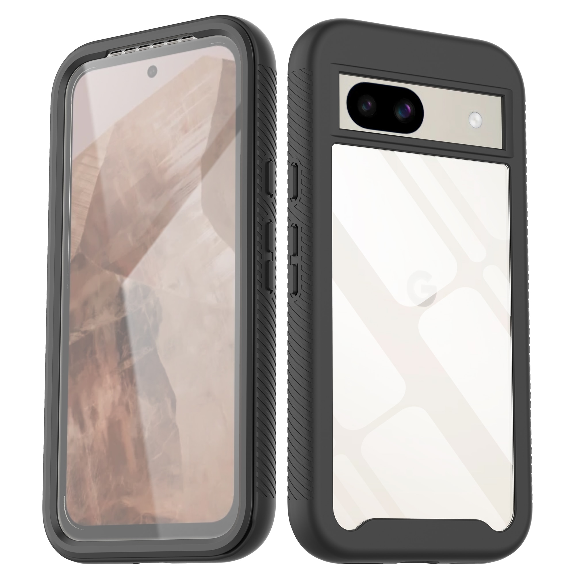 Coque Full Protection Google Pixel 8a, noir