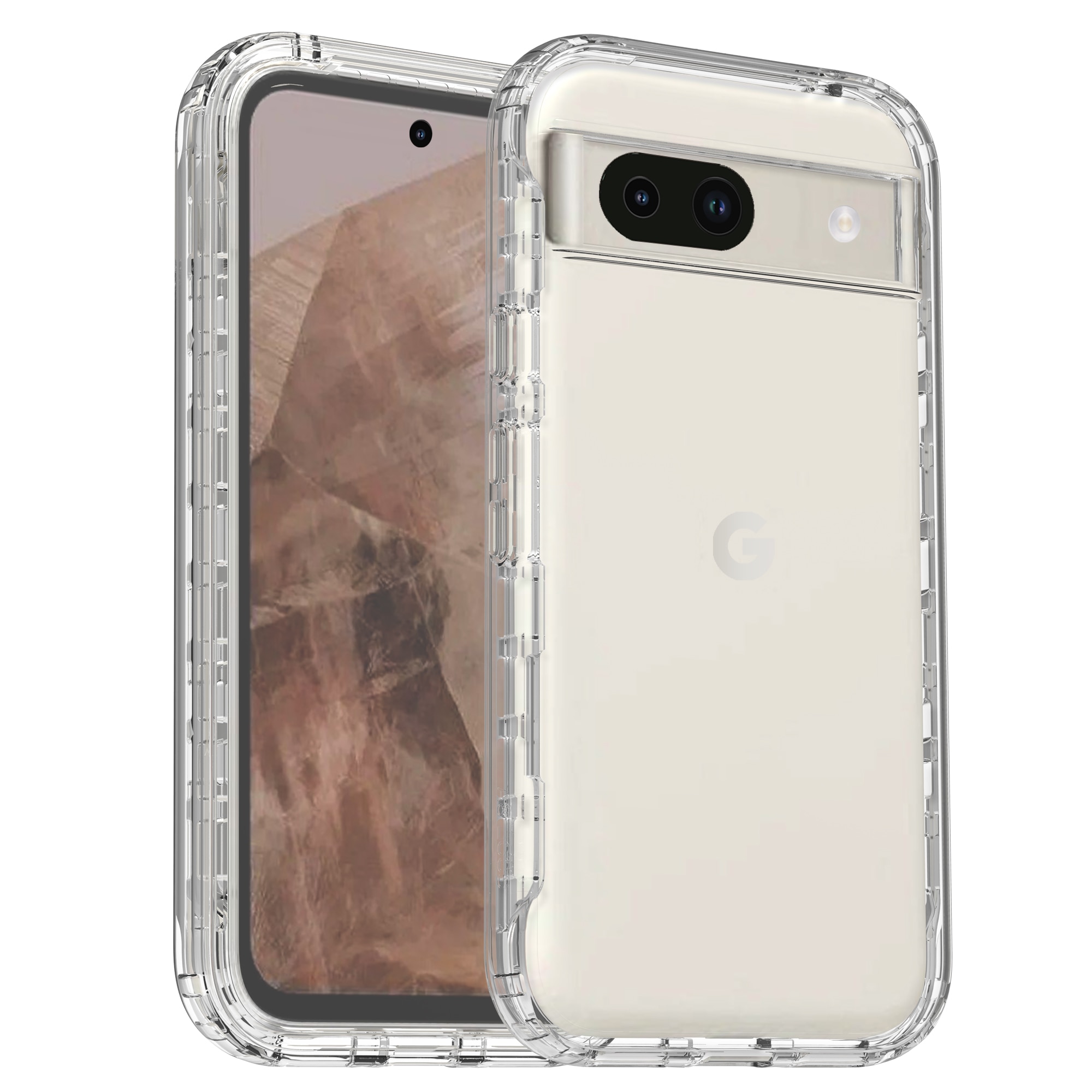 Coque Full Protection Google Pixel 8a, transparent