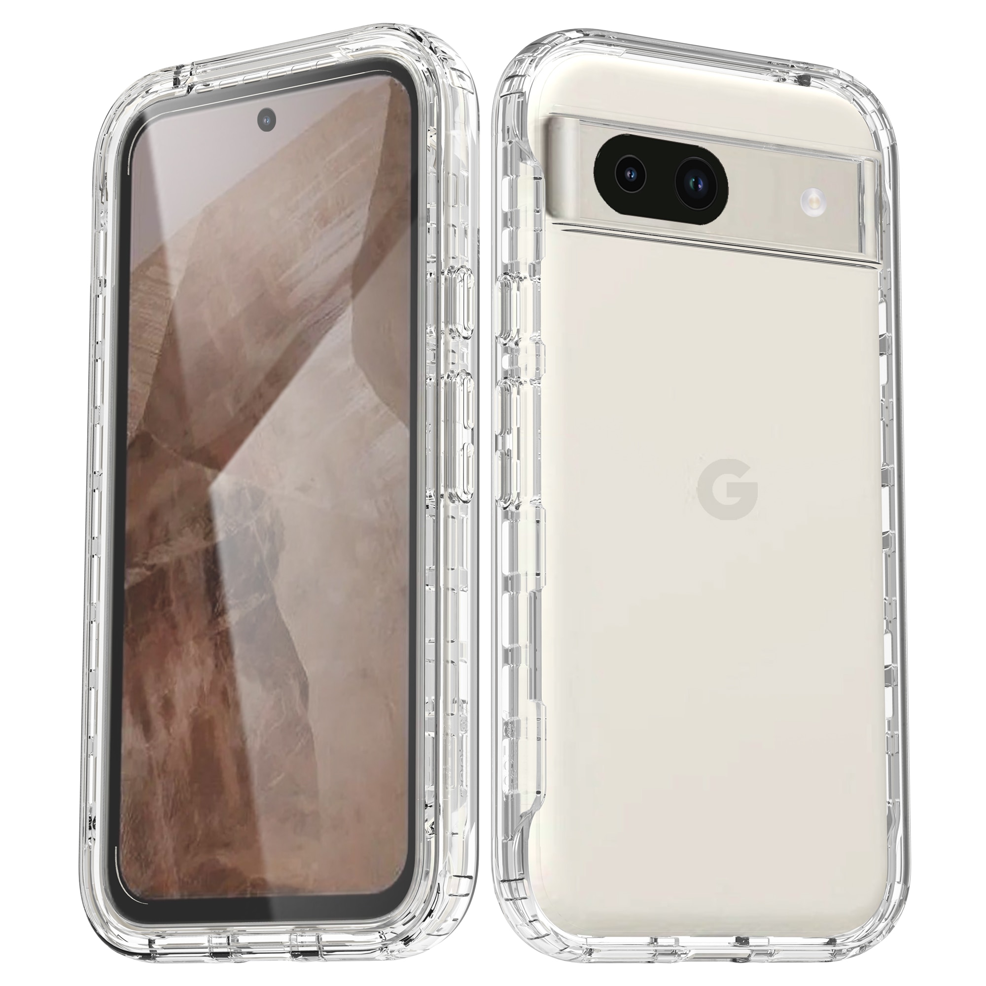 Coque Full Protection Google Pixel 8a, transparent