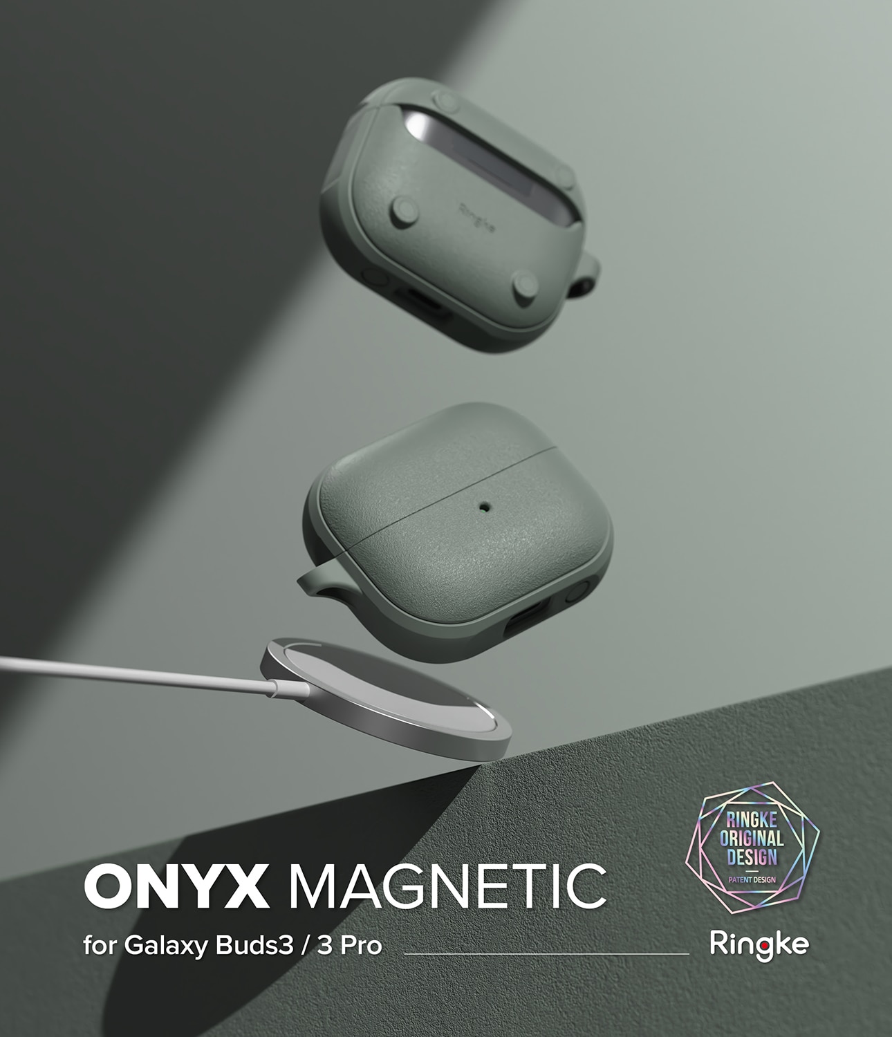 Coque Onyx Magnetic Samsung Galaxy Buds 3 Pro, Sage Green