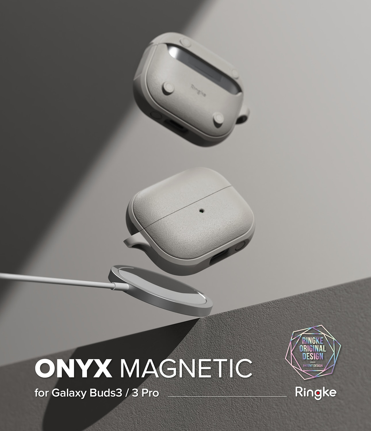 Coque Onyx Magnetic Samsung Galaxy Buds 3, Warm Gray