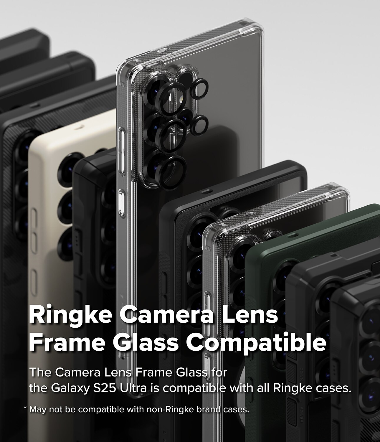 Camera Lens Frame Glass (2 pièces) Samsung Galaxy S25 Ultra Black