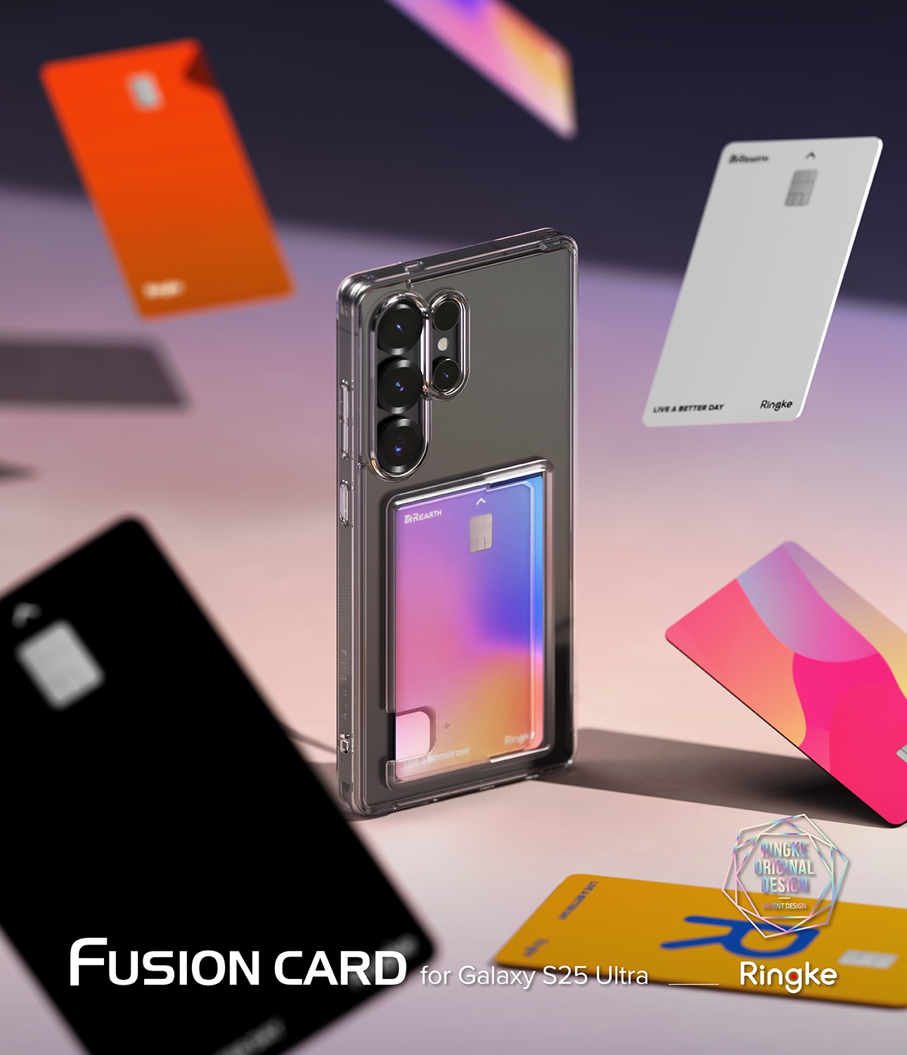 Coque Fusion Card Samsung Galaxy S25 Ultra, transparent