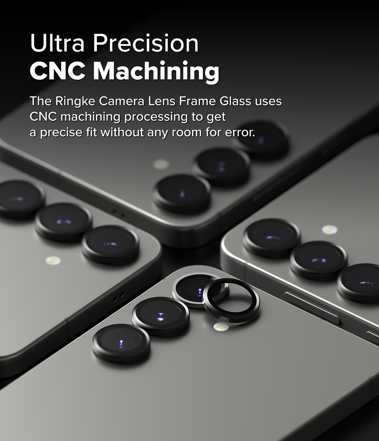 Camera Lens Frame Glass (2 pièces) Samsung Galaxy S25 Black