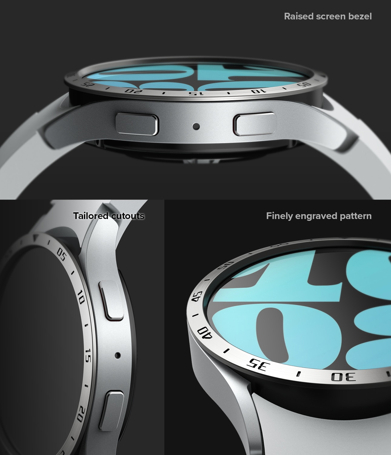 Bezel Styling Samsung Galaxy Watch 6 44mm, argent