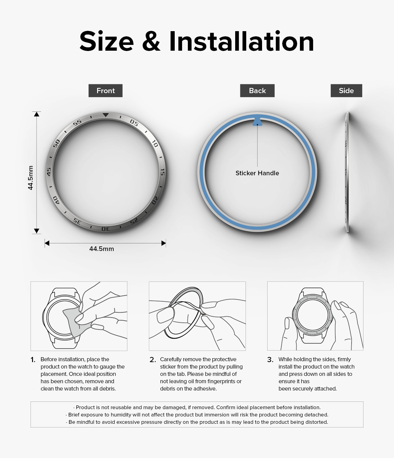 Bezel Styling Samsung Galaxy Watch 6 44mm, argent