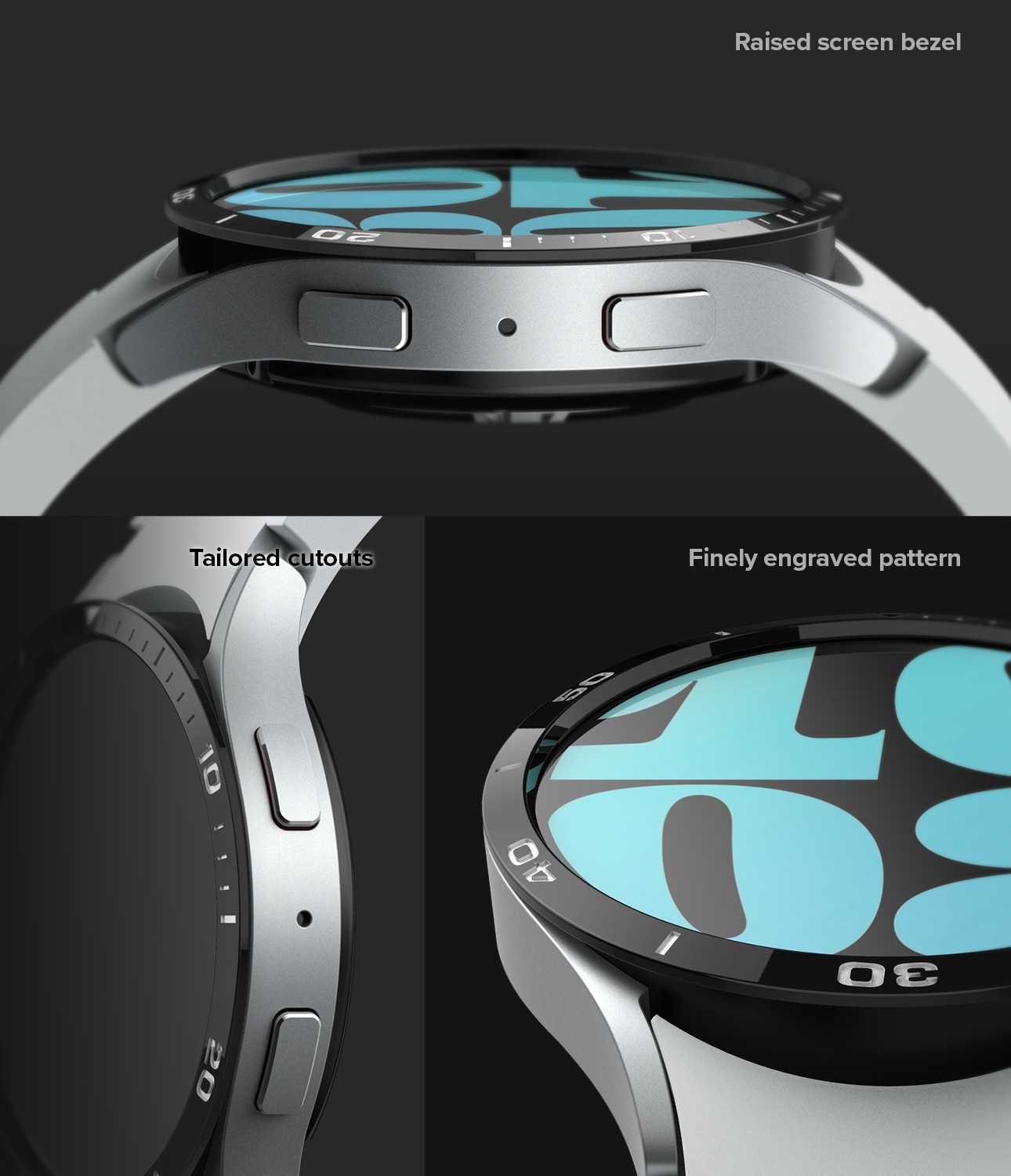 Bezel Styling Samsung Galaxy Watch 6 44mm, noir