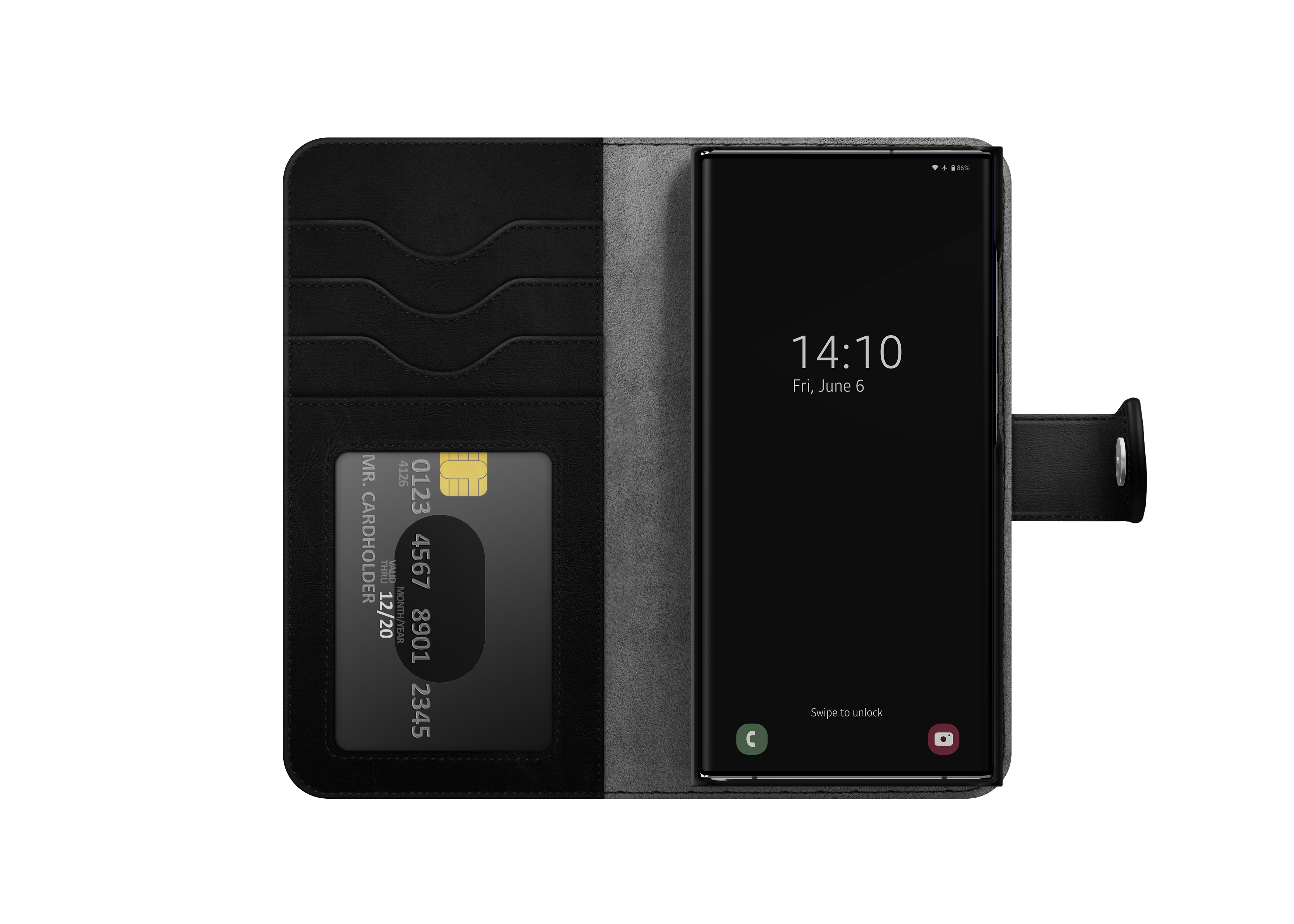 Étui portefeuille Magnet Wallet+ Samsung Galaxy S24 Ultra, Black