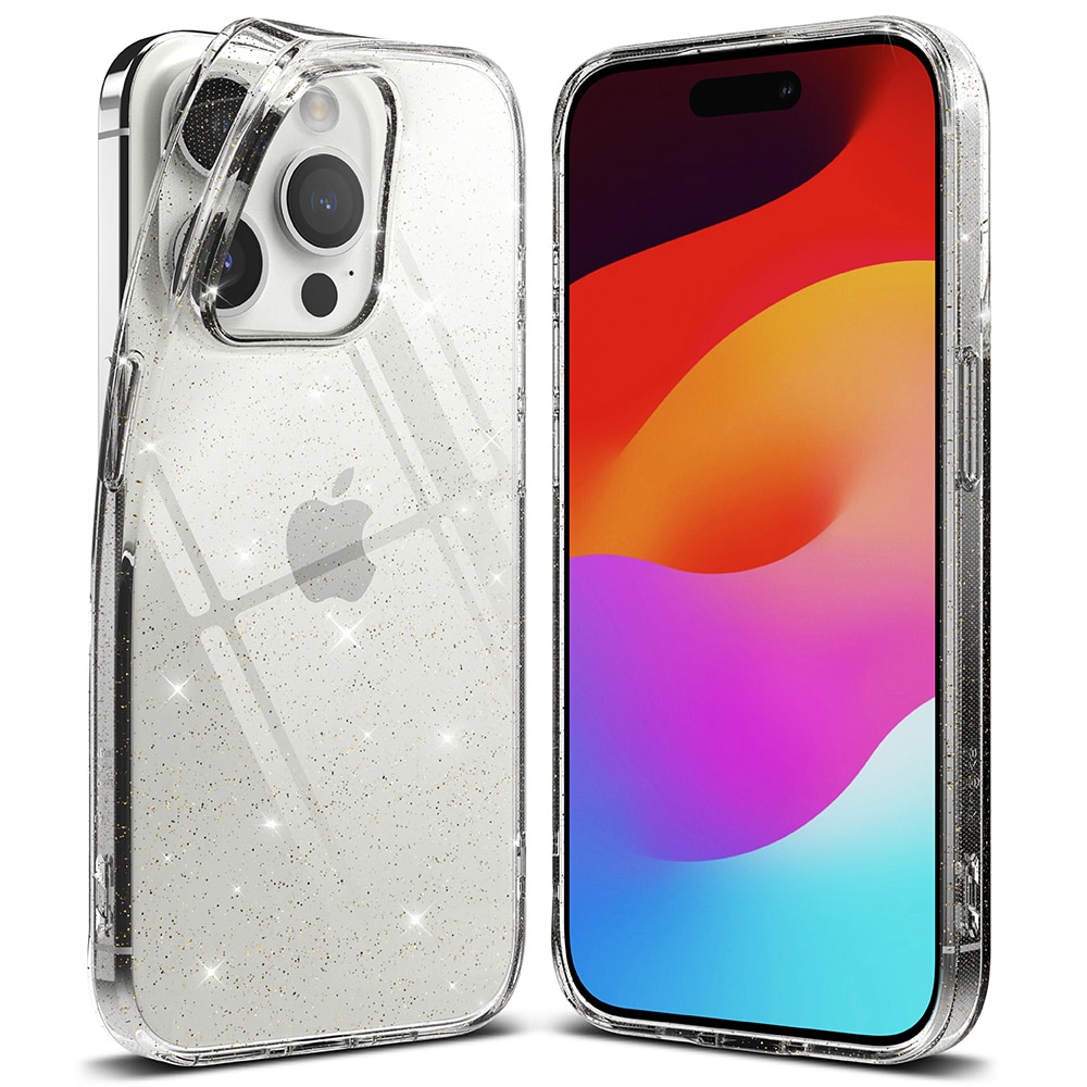 Coque Air iPhone 15 Pro Max Glitter Clear