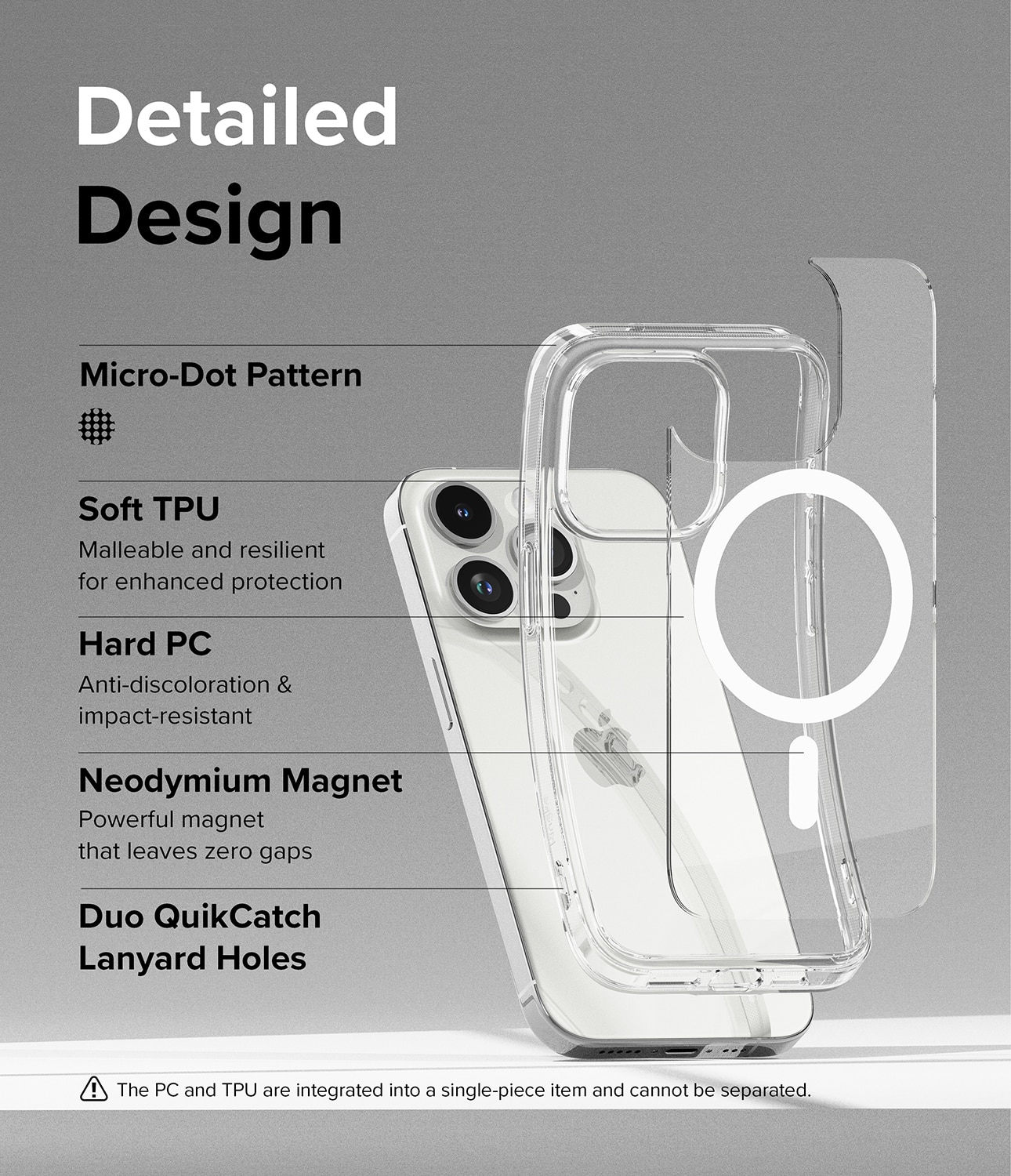 Coque Fusion Magnetic iPhone 15 Pro Transparent