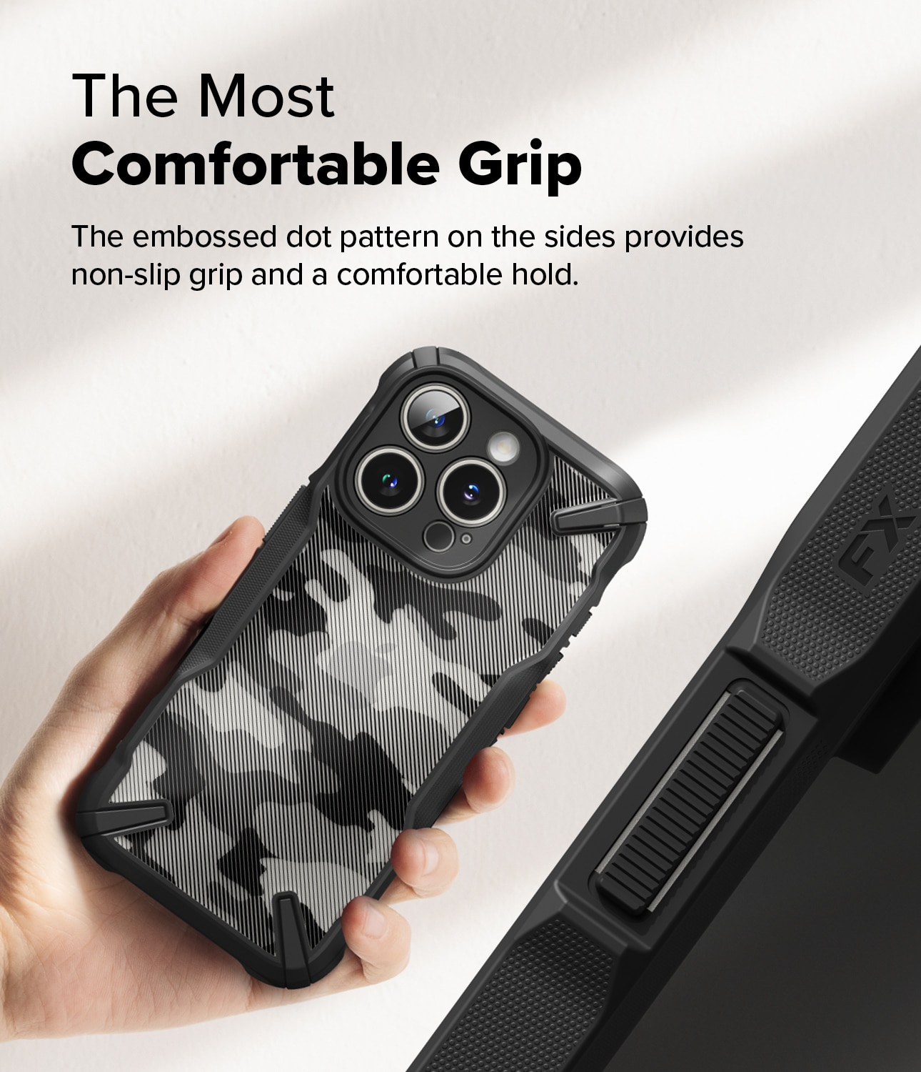 Coque Fusion X iPhone 16 Pro Max, Camo Black