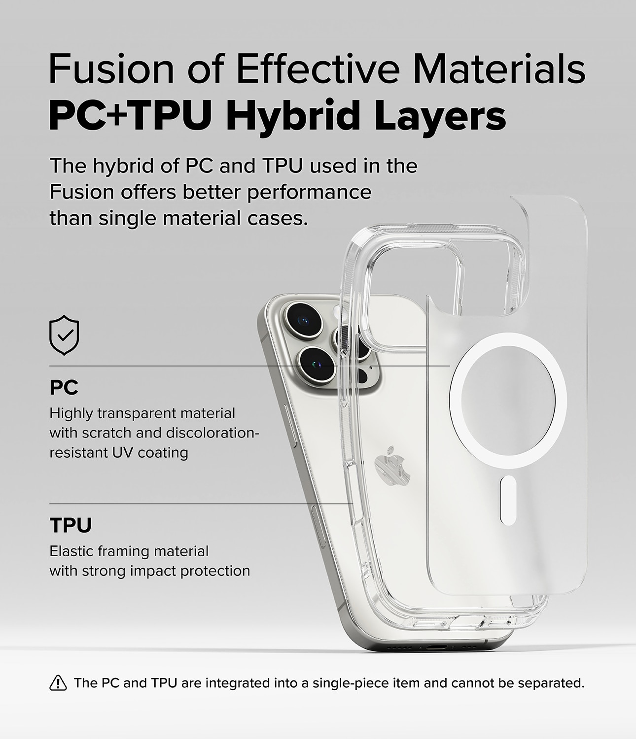 Coque Fusion Magnetic iPhone 16 Pro Max Transparent