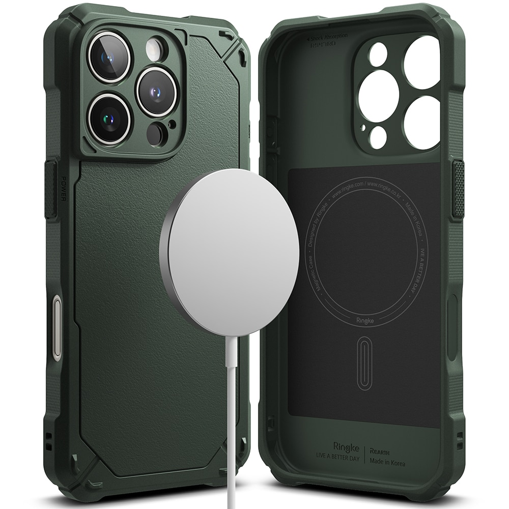 Rugged Gear Magnetic Coque iPhone 16 Pro Max Dark Green