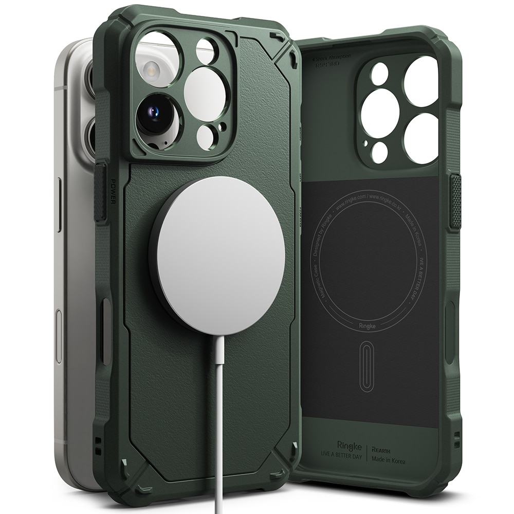 Rugged Gear Magnetic Coque iPhone 16 Pro Max Dark Green