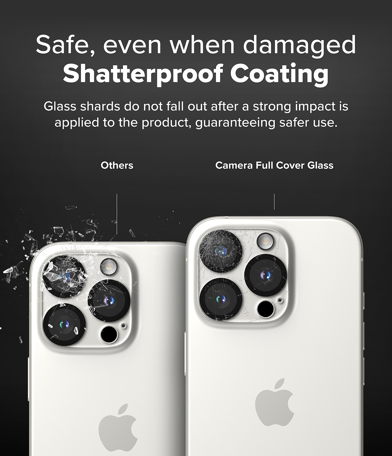 Camera Protector Glass (2 pièces) iPhone 16 Pro Max Transparent