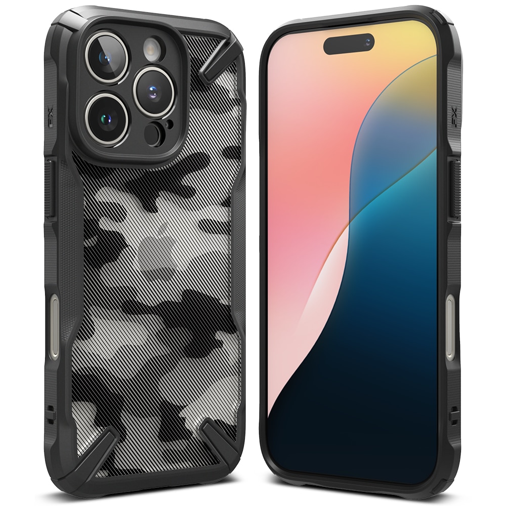 Coque Fusion X iPhone 16 Pro Max, Camo Black