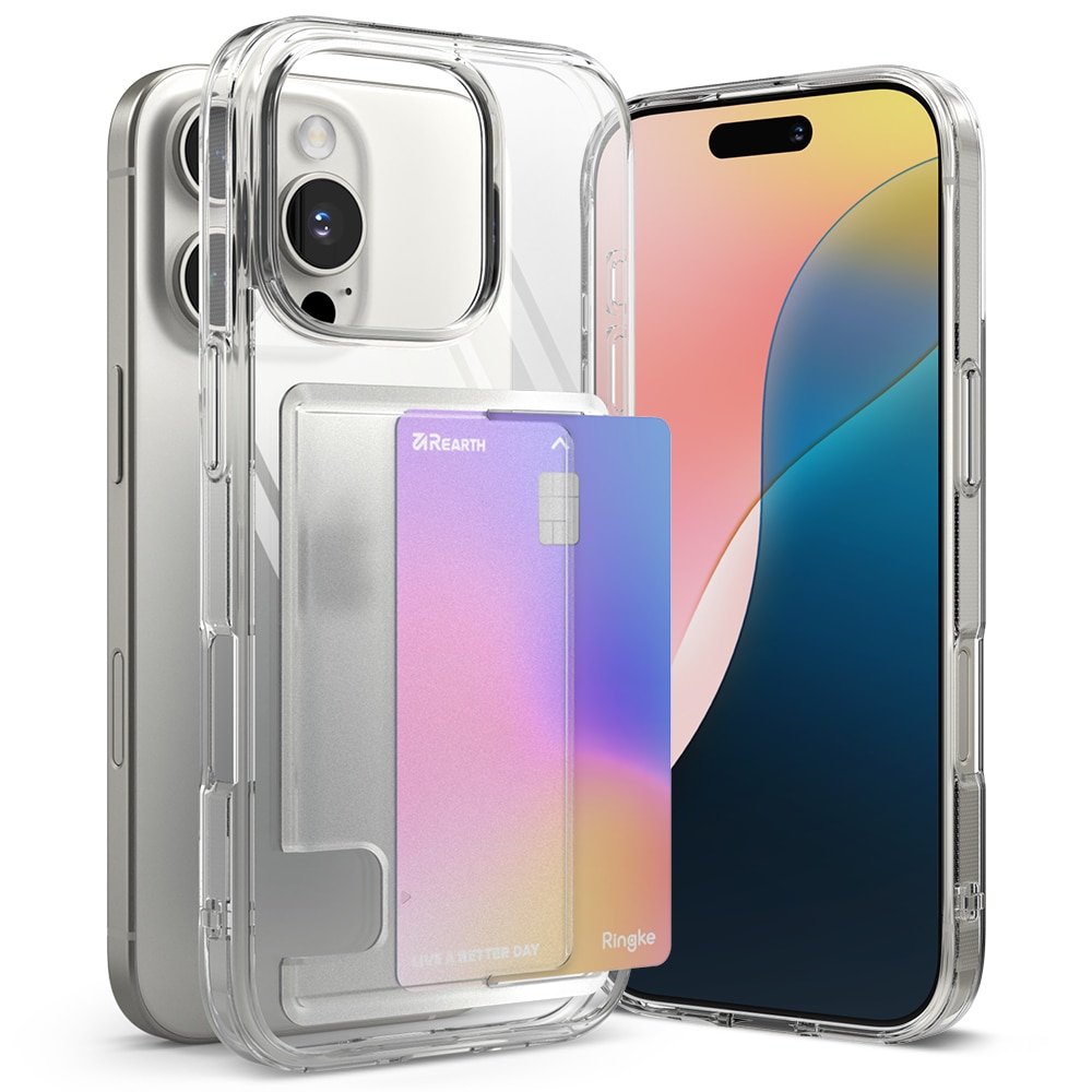 Coque Fusion Card iPhone 16 Pro, transparent