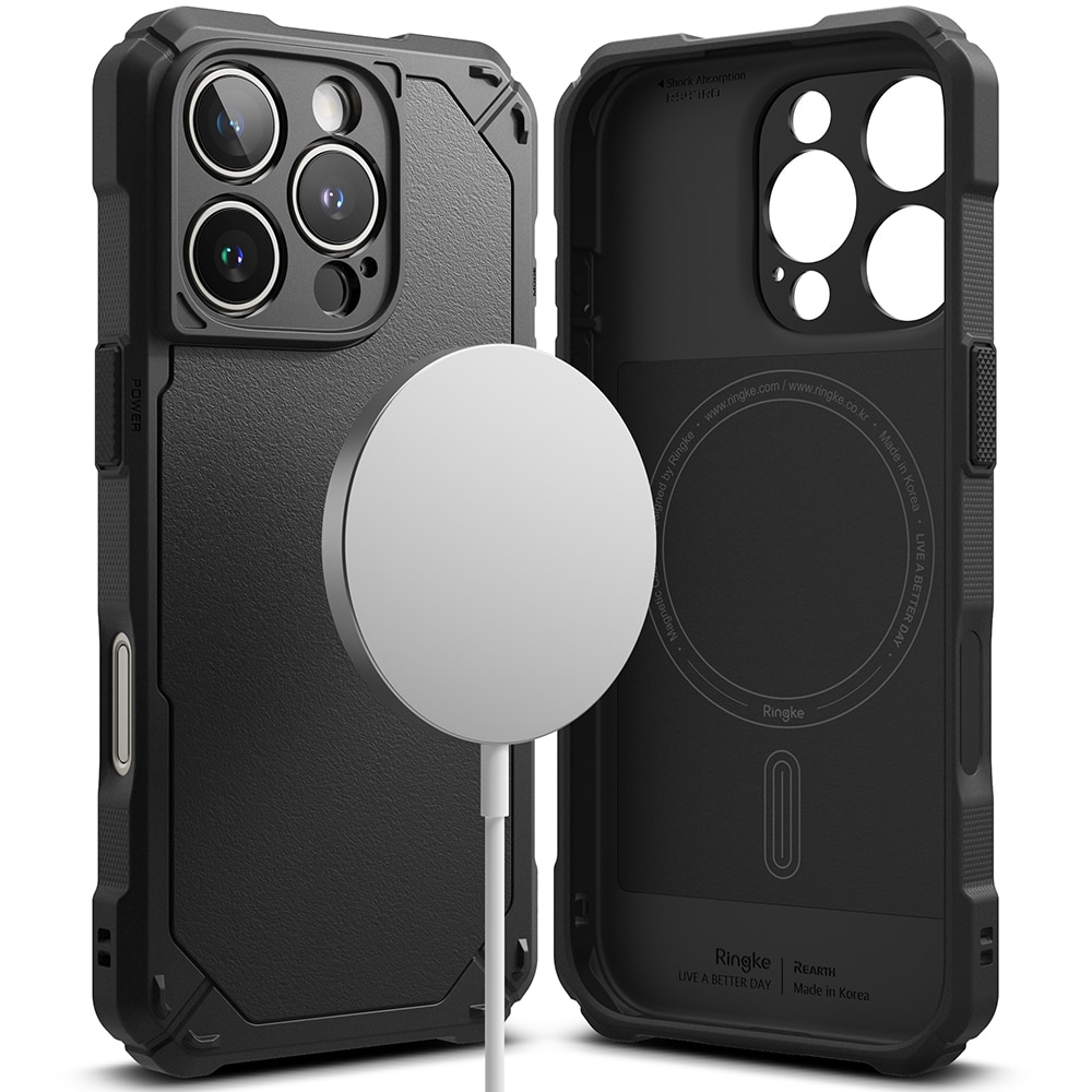 Rugged Gear Magnetic Coque iPhone 16 Pro Black